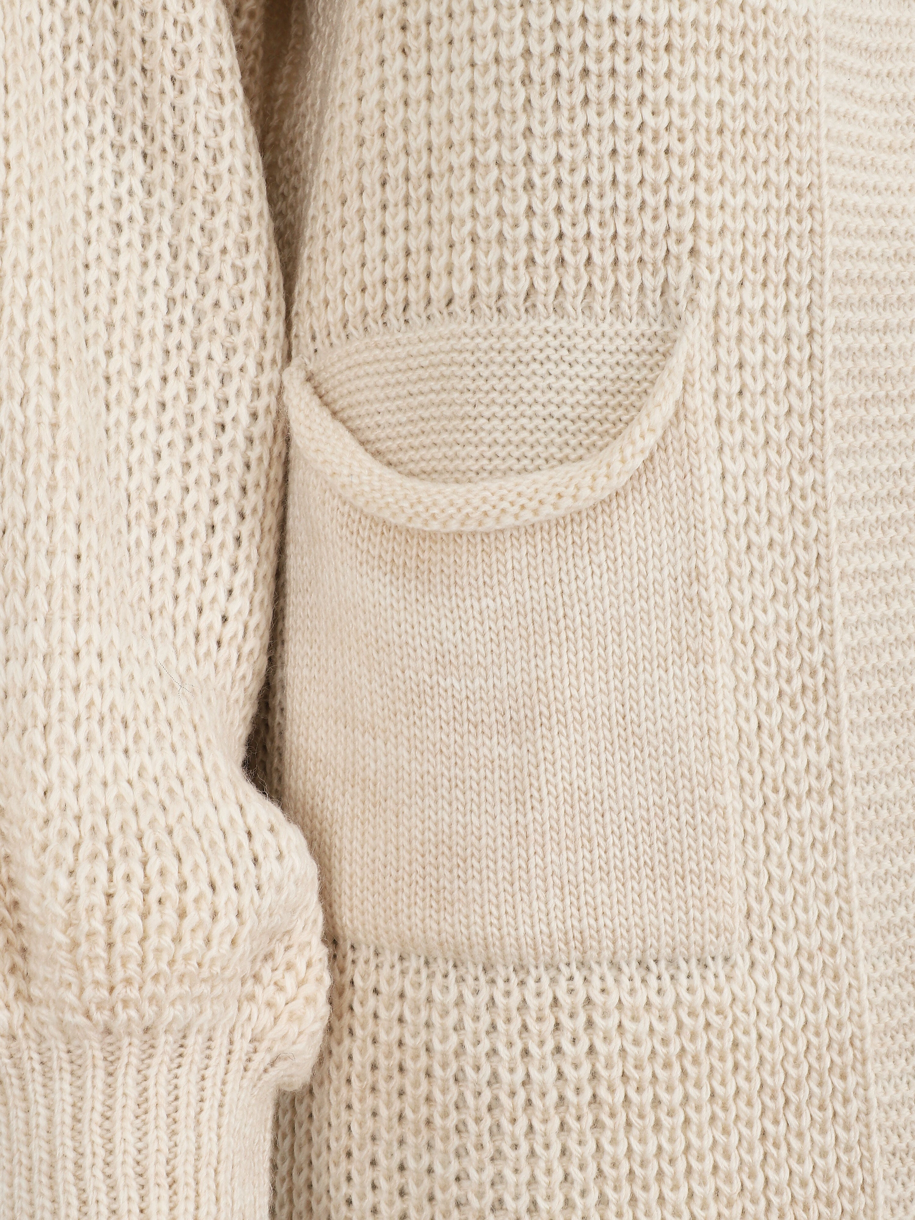 Gilet mi-long à manches ballon - Beige - 3