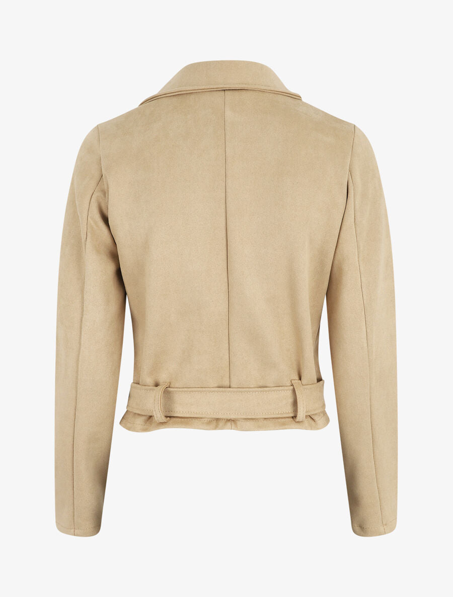 Perfecto classique en suédine - Beige - 2