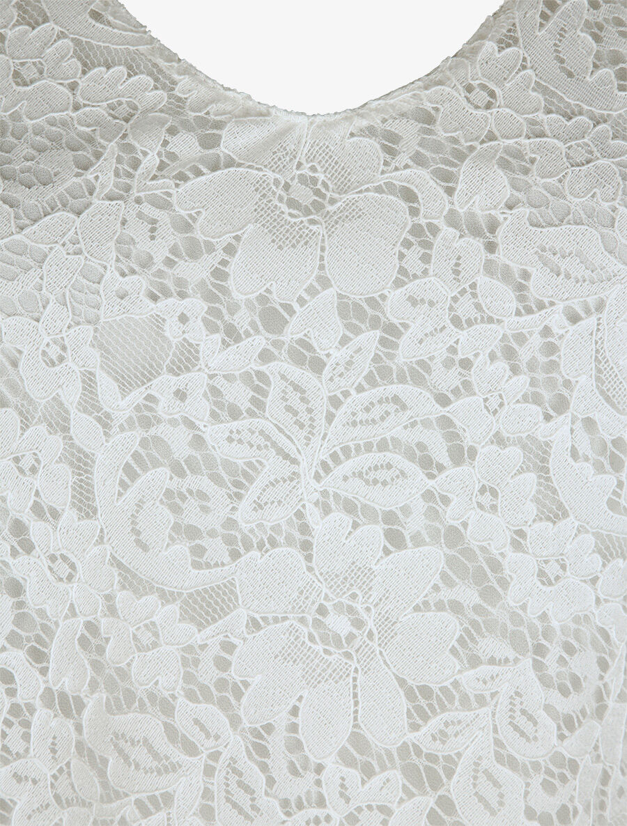 Débardeur en dentelle à dos nageur - Blanc - 3