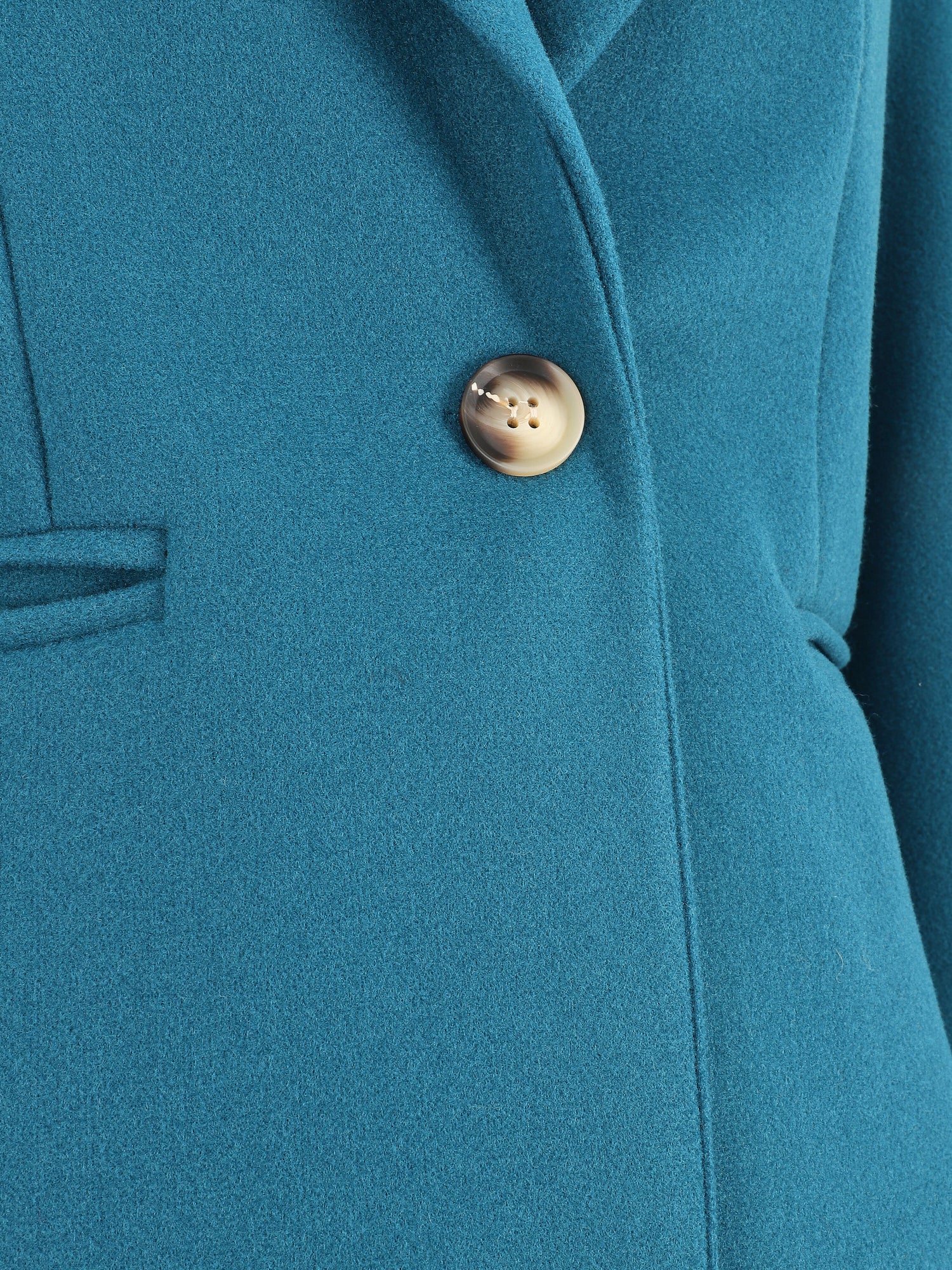 Manteau long classique - Bleu canard - 3