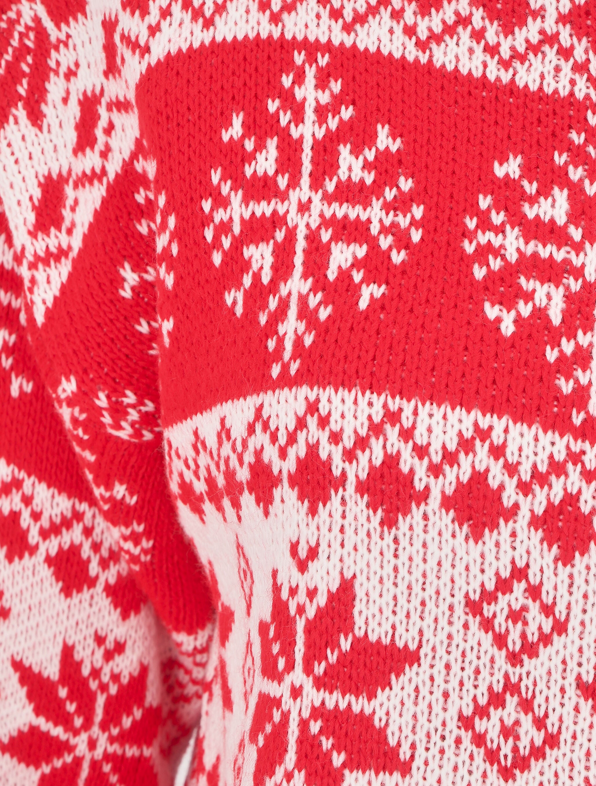 Pull à motif flocons de neige à col rond - Blanc - 3