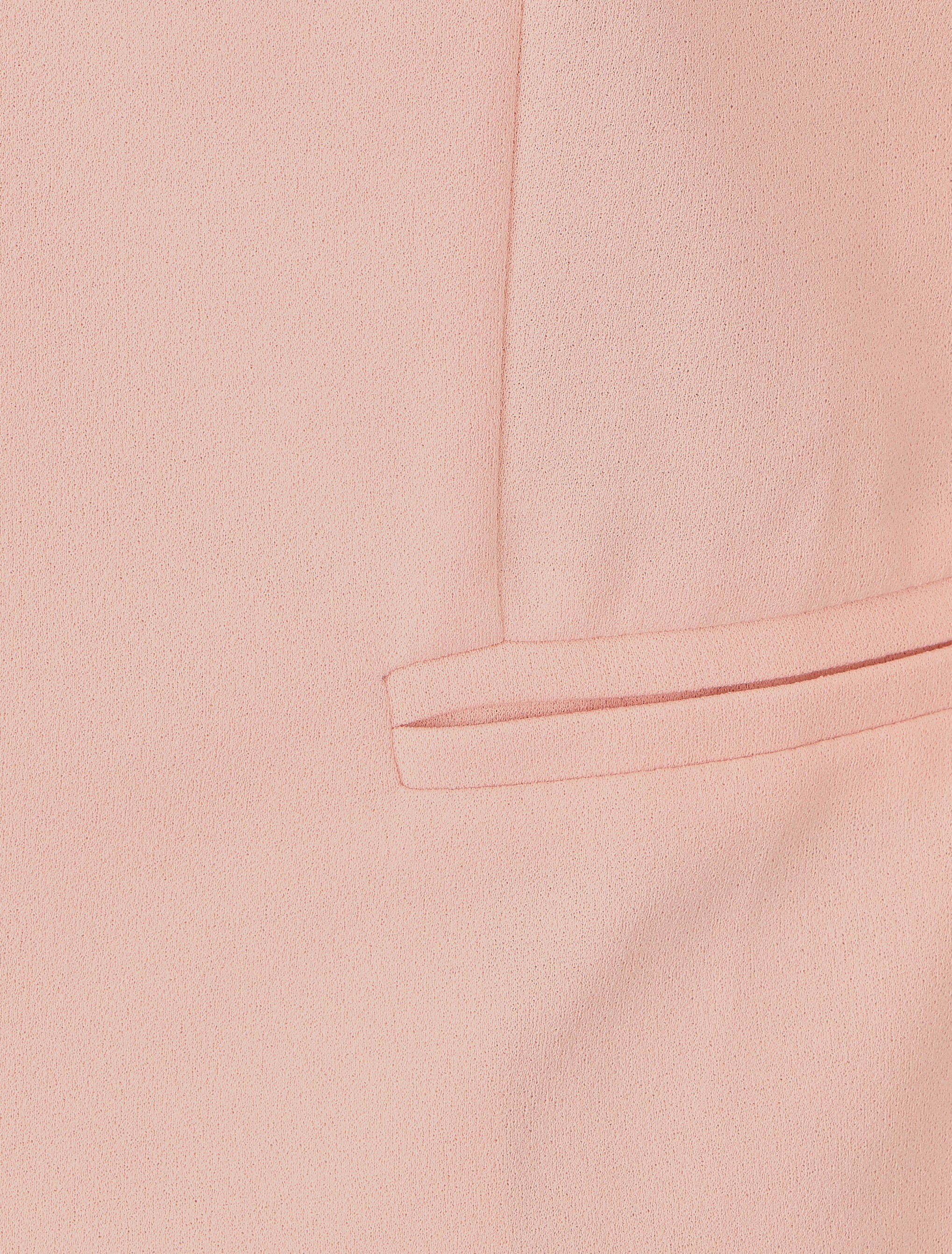Blazer uni à revers imprimé grec - Rose - 3