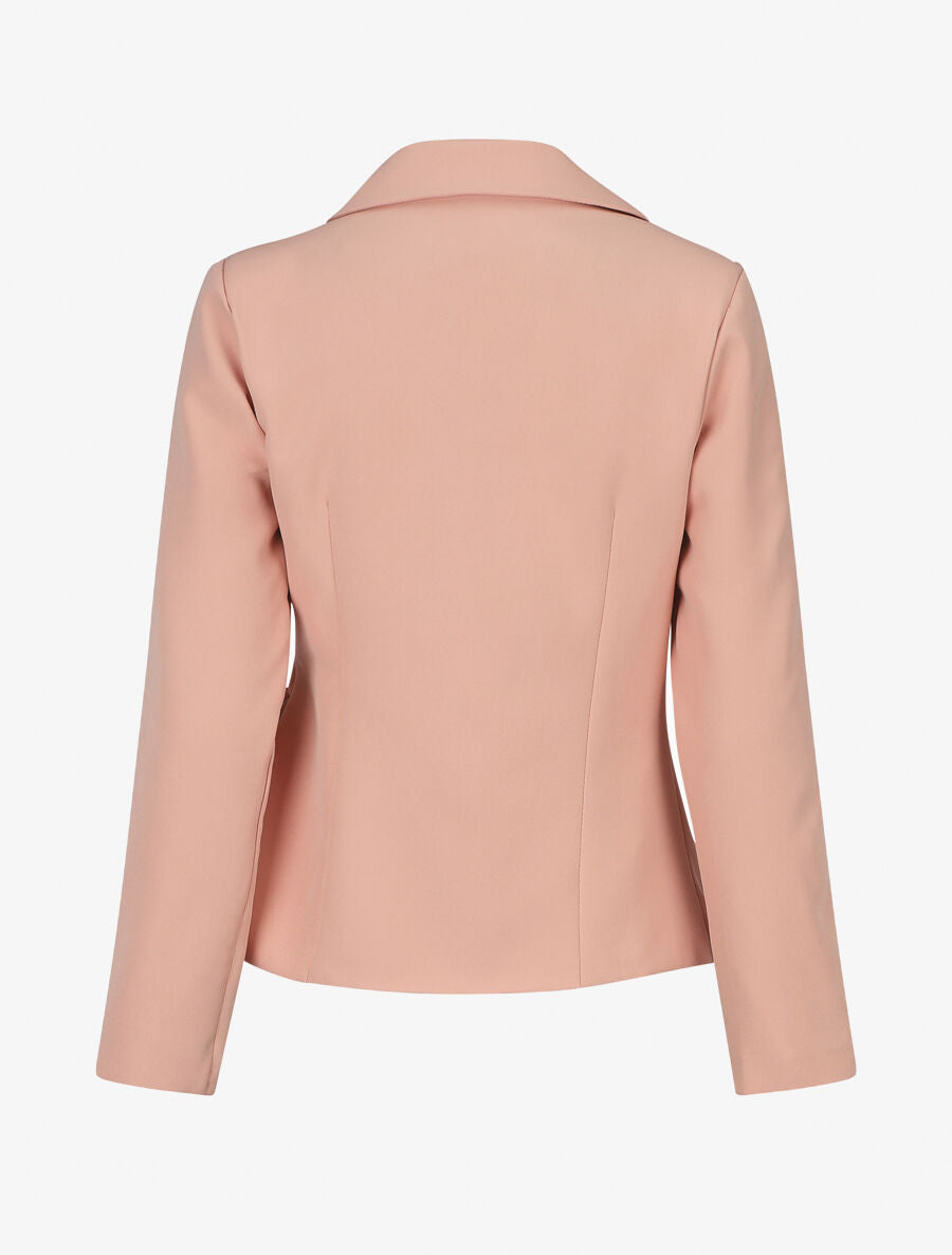 Blazer uni à nouer - Rose - 2