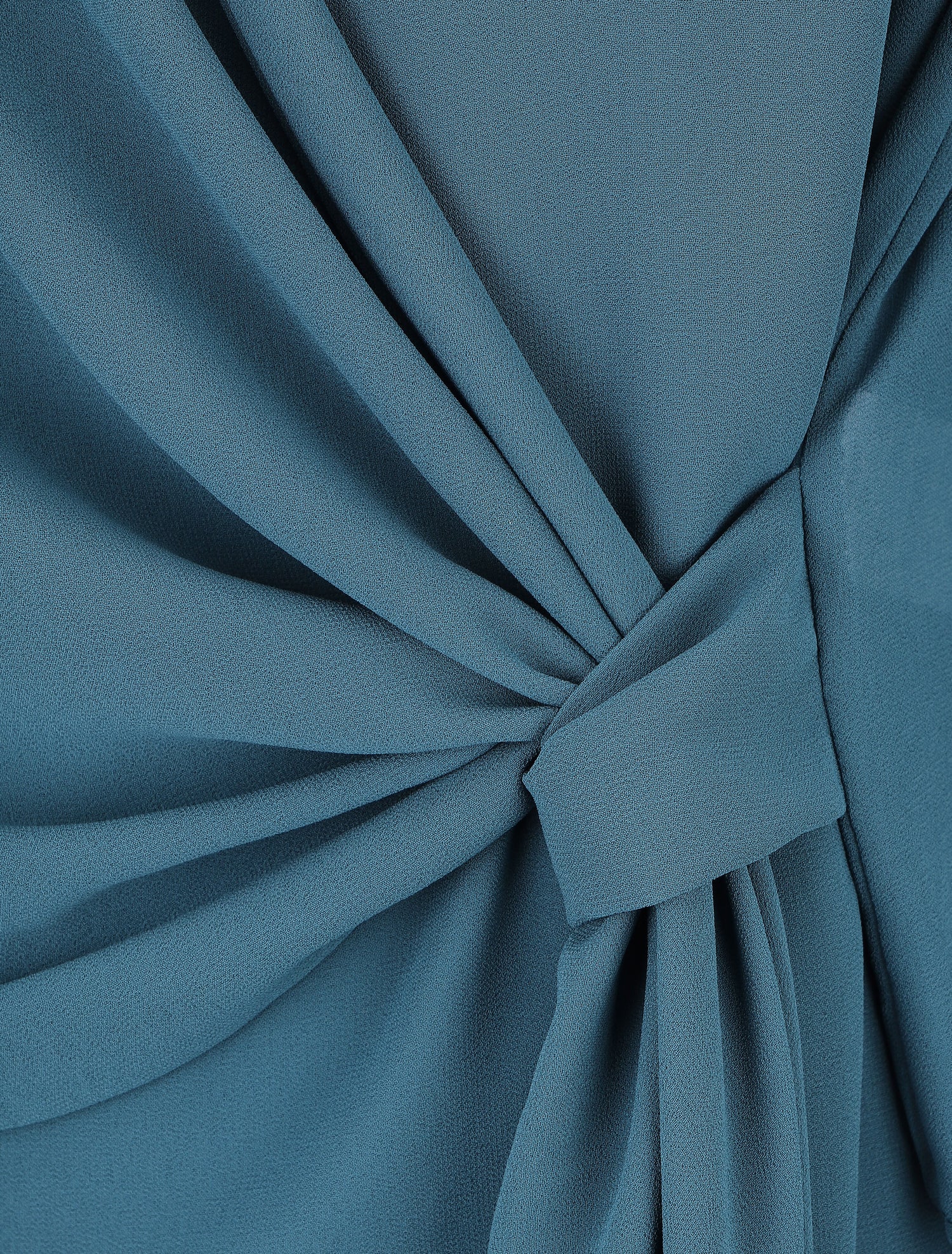 Blouse en voile style portefeuille - Bleu canard - 3