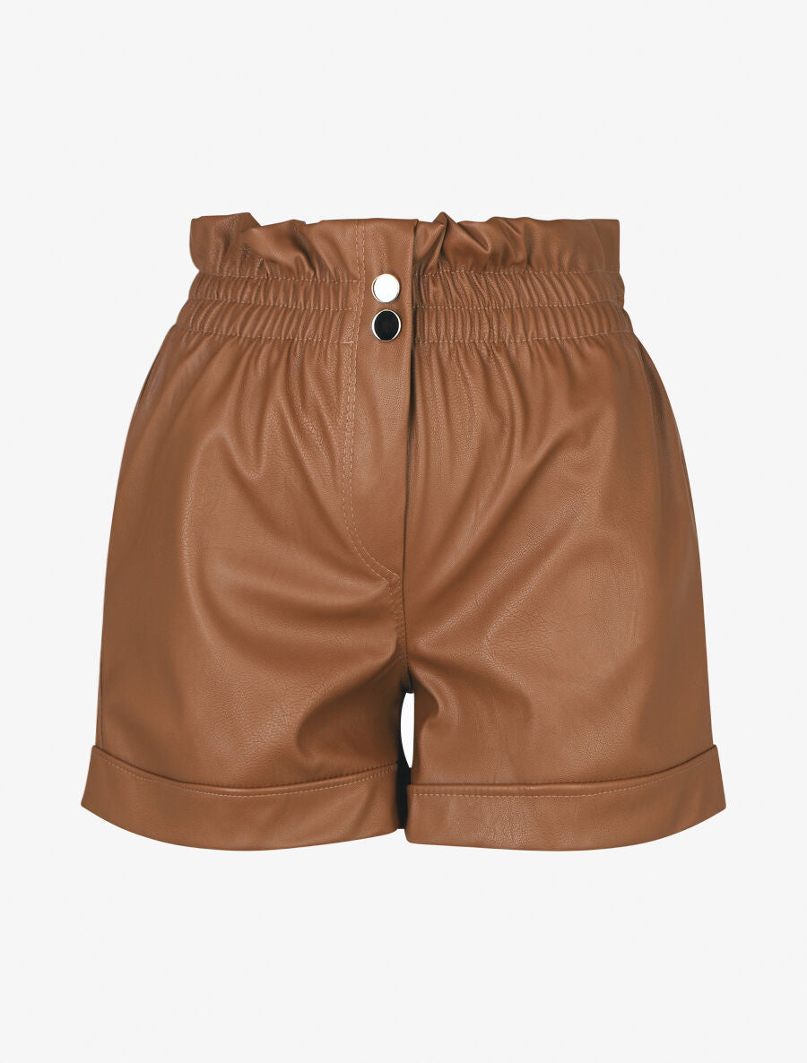 Short paperbag en simili - Camel - 1