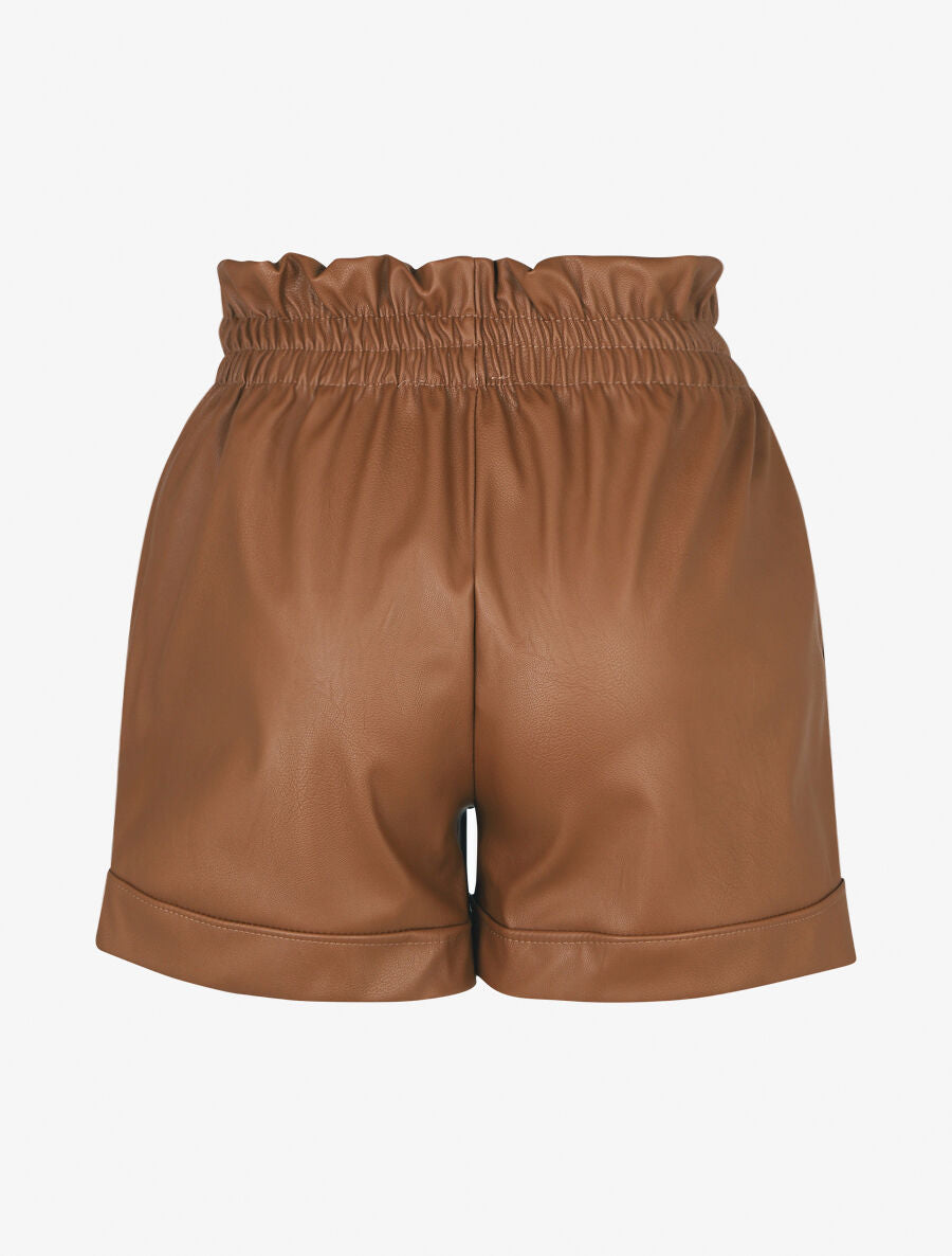 Short paperbag en simili - Camel - 2