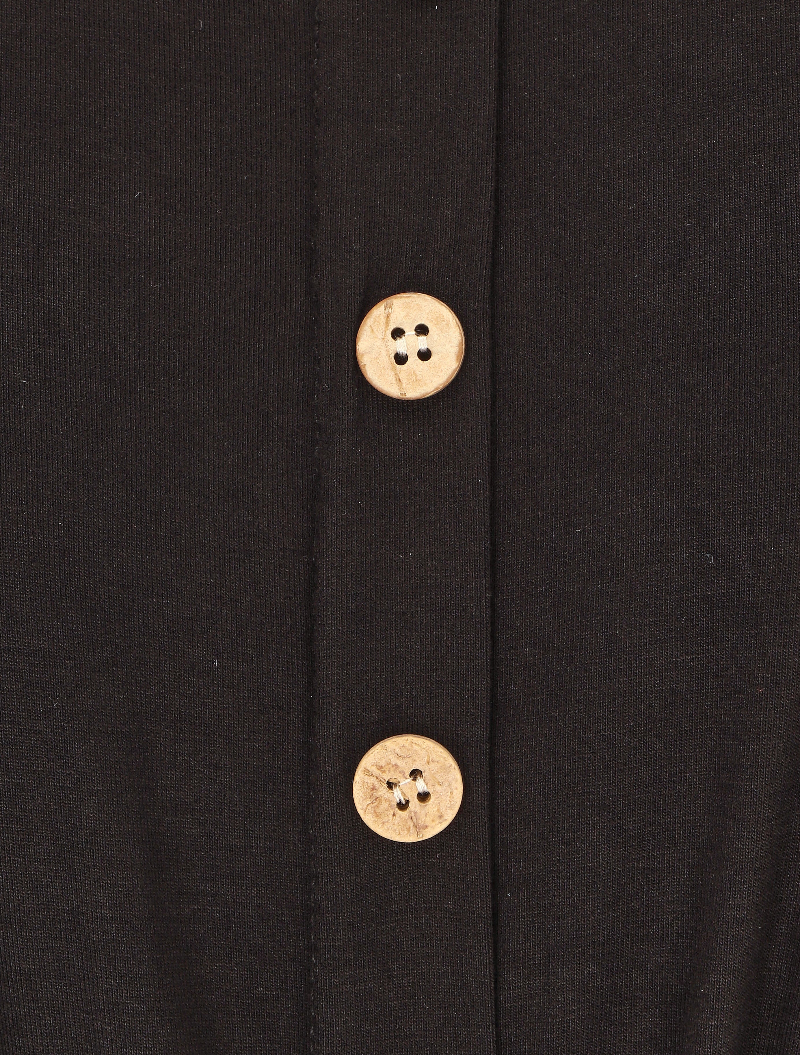 Robe unie à taille élastiquée - Noir - 3