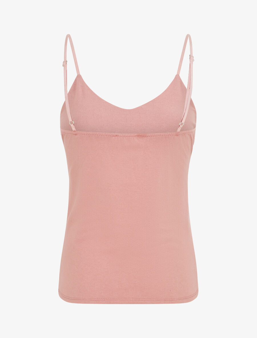 Débardeur ajusté uni col croisé - Rose - 2