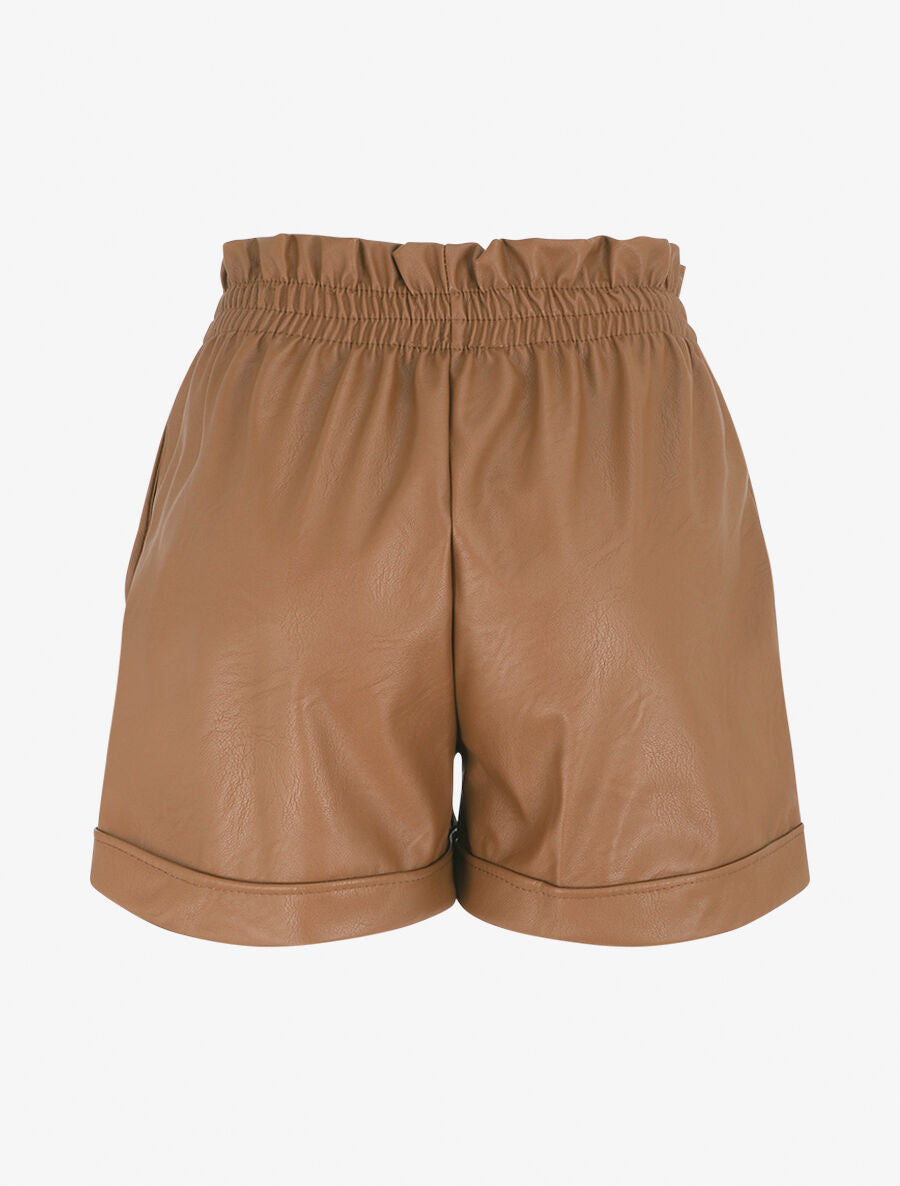 Short paper bag en simili - Camel - 2