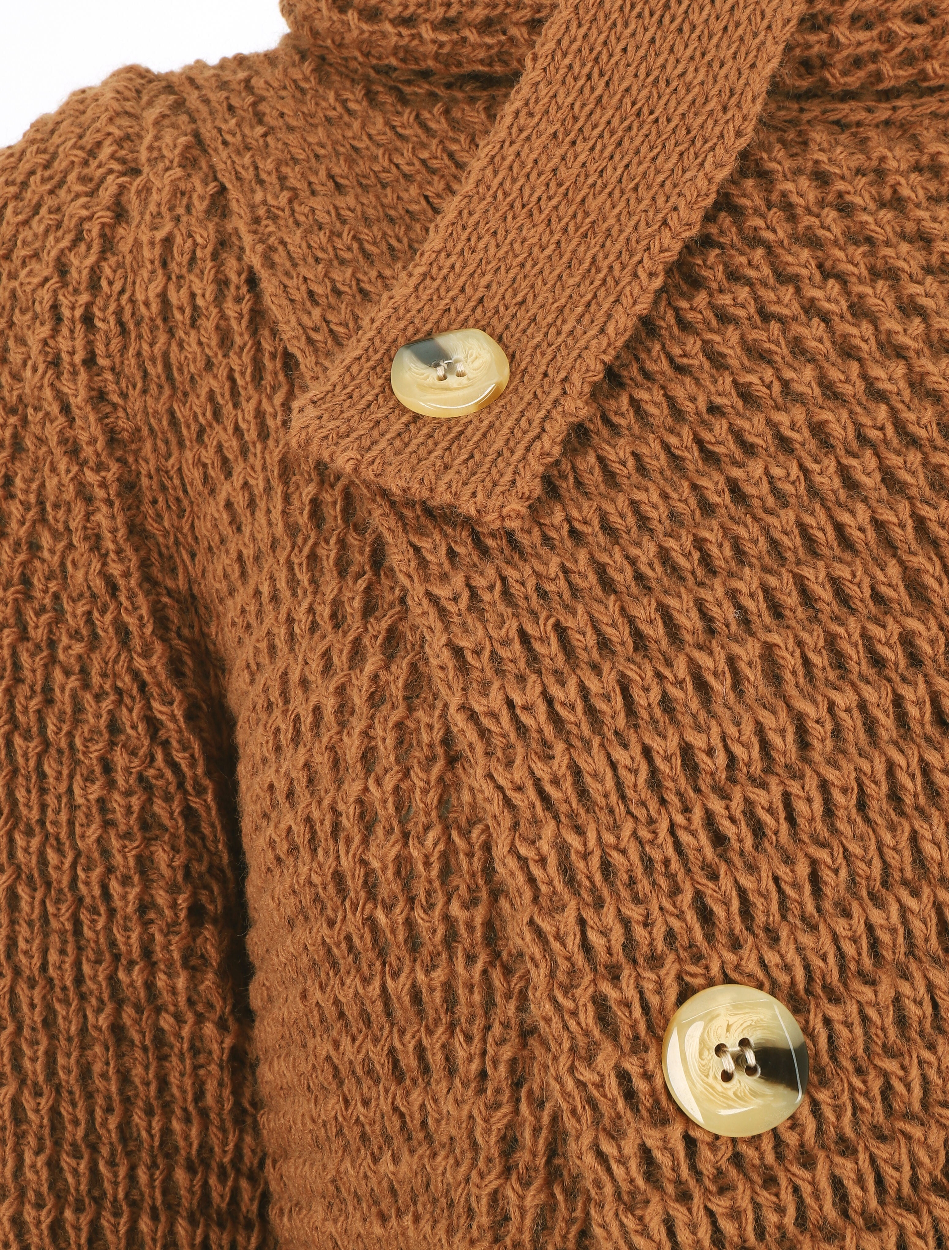Pull ample croisé à col roulé - Camel - 3