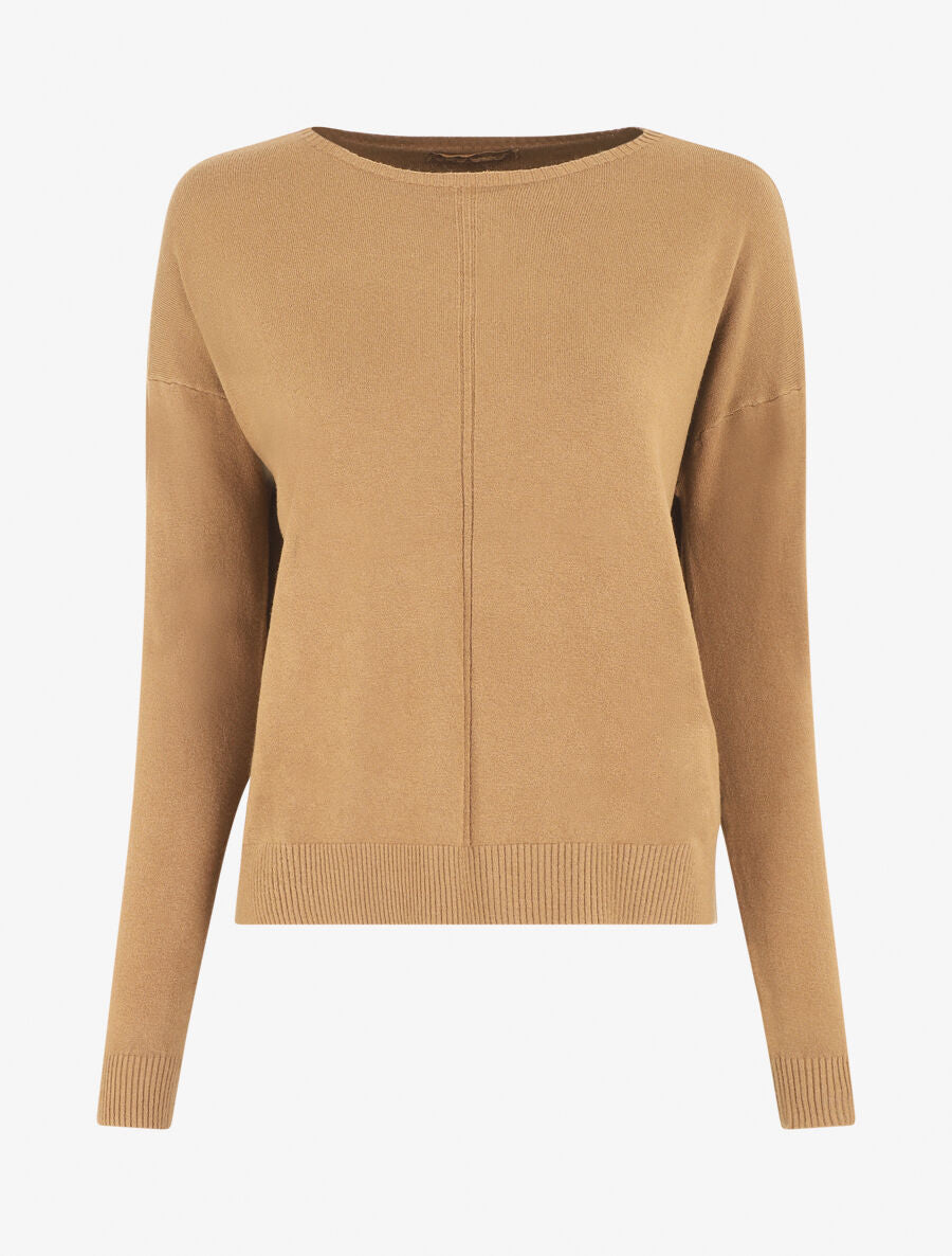 Pull fin uni classique - Camel - 6