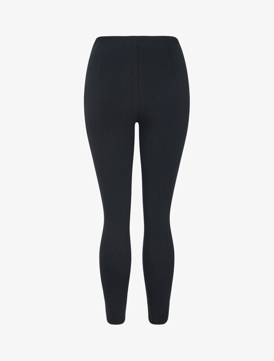 Pantalon à pont à bords fendus - Noir - 2
