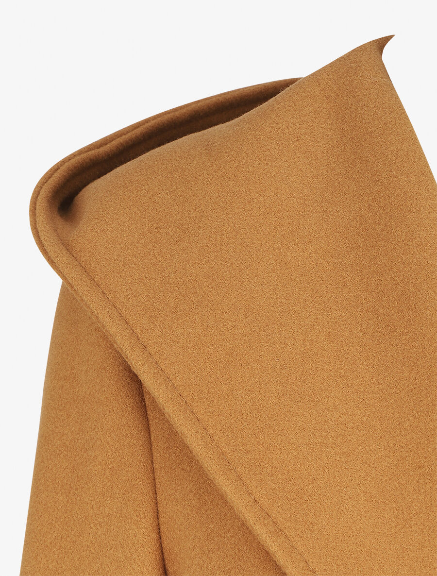 Manteau à capuche ceinturé - Camel - 3