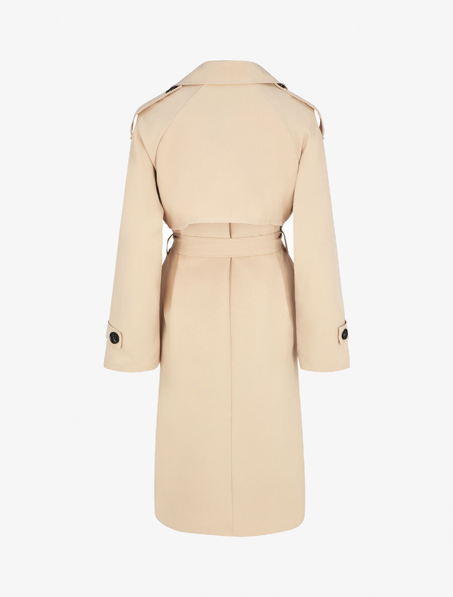 Trench oversize ceinturé - Beige - 2