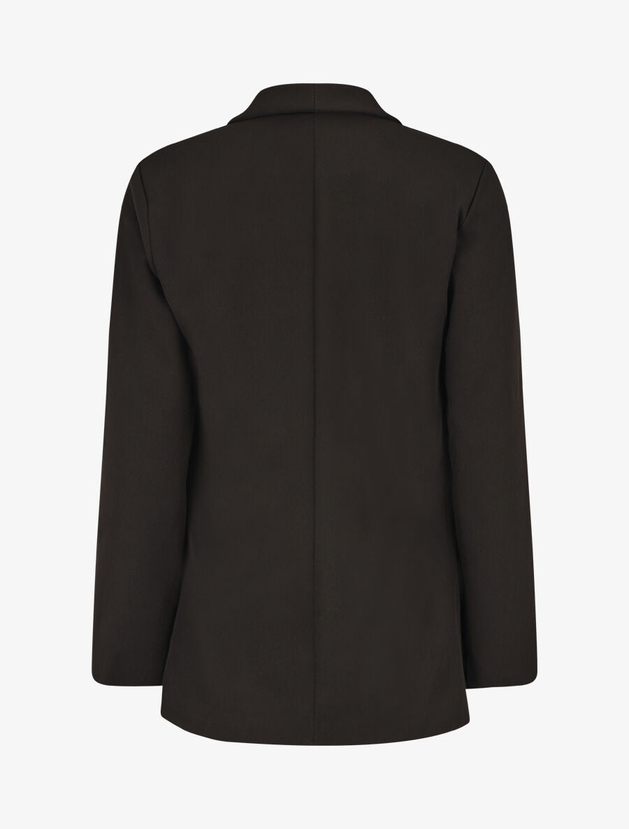 Blazer droit basique uni - Noir - 2