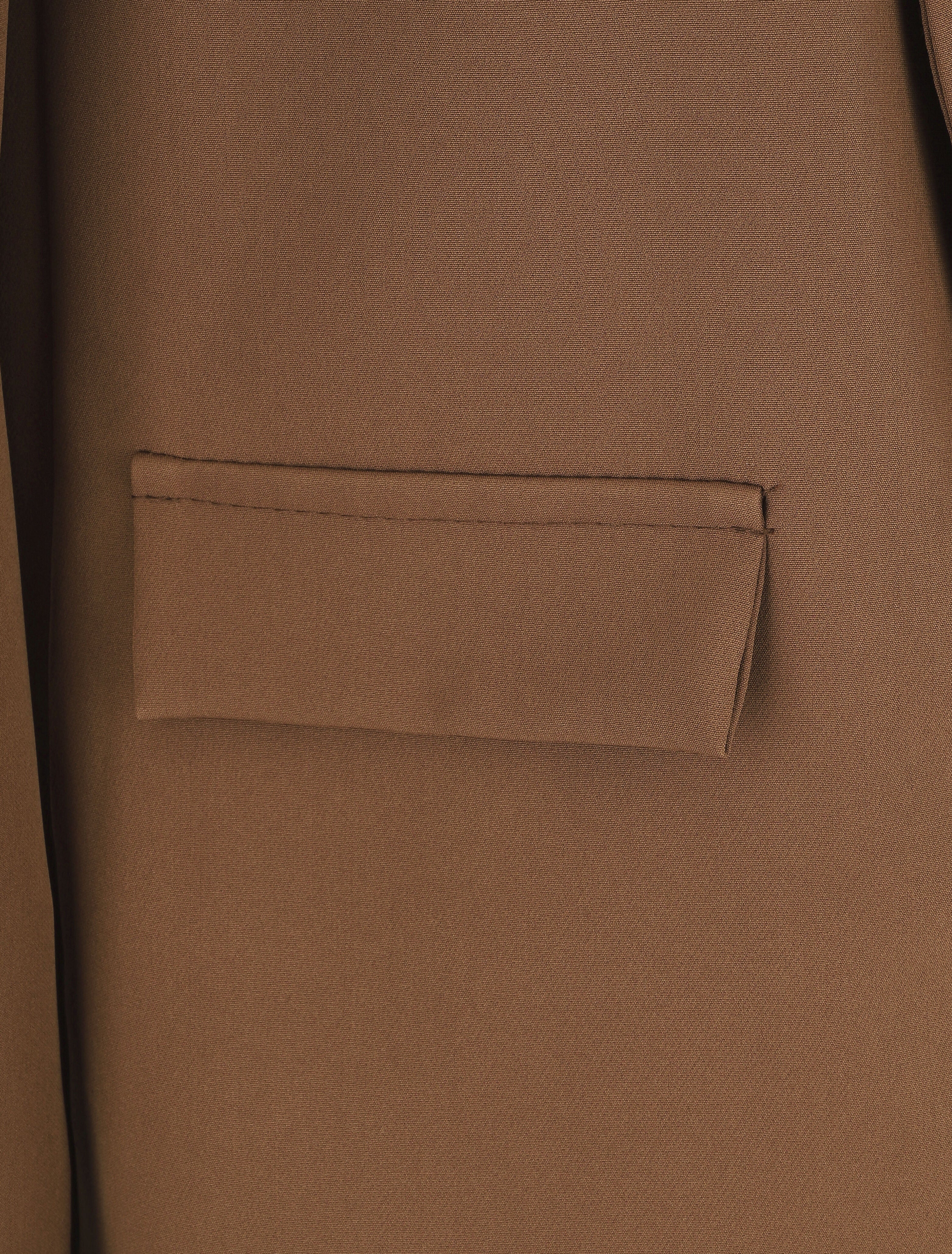 Blazer droit basique uni - Marron - 3