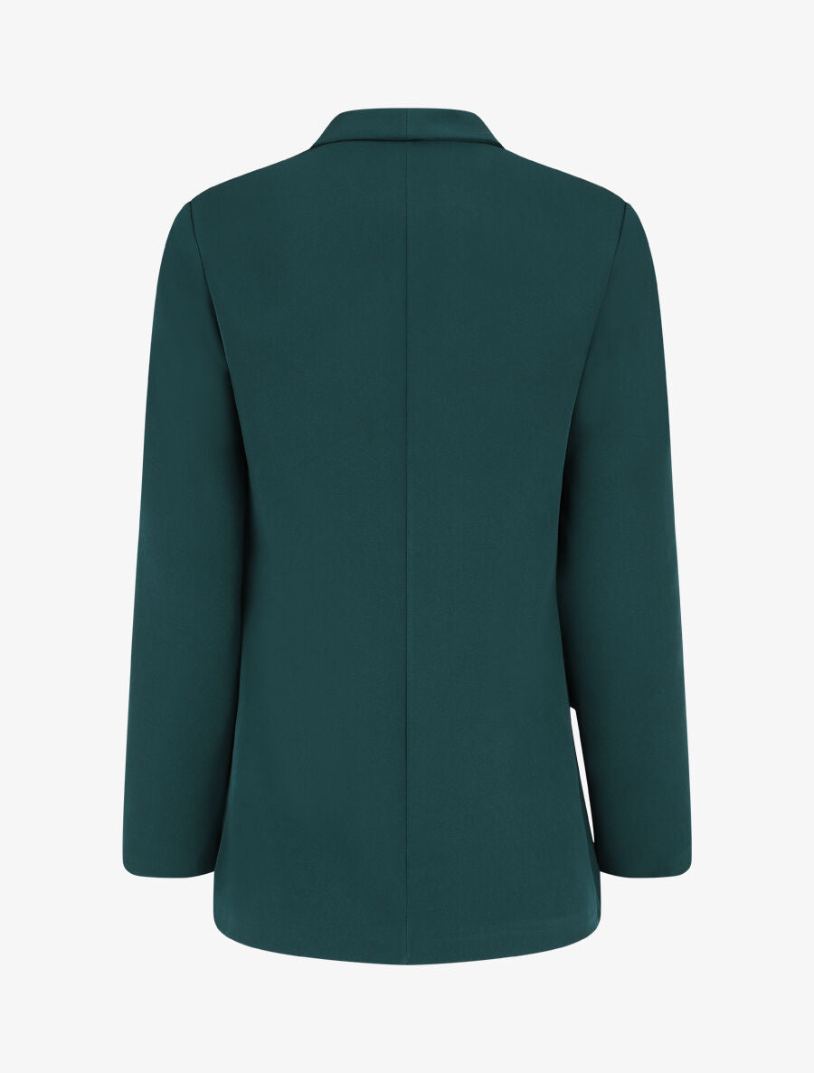 Blazer droit basique uni - Vert sapin - 2