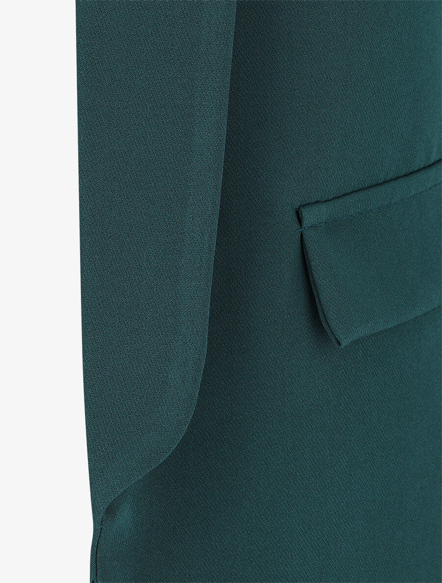 Blazer droit basique uni - Vert sapin - 3