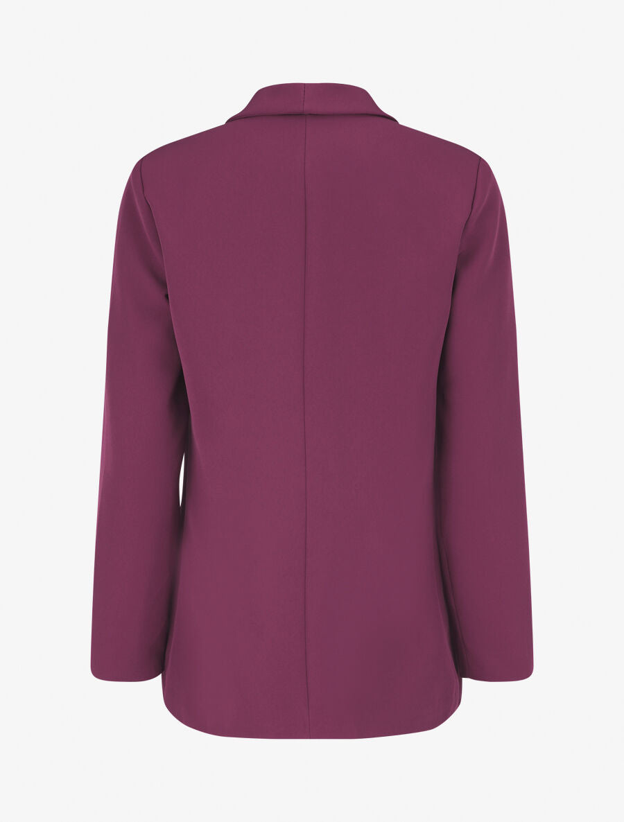 Blazer droit basique uni - Violine - 2
