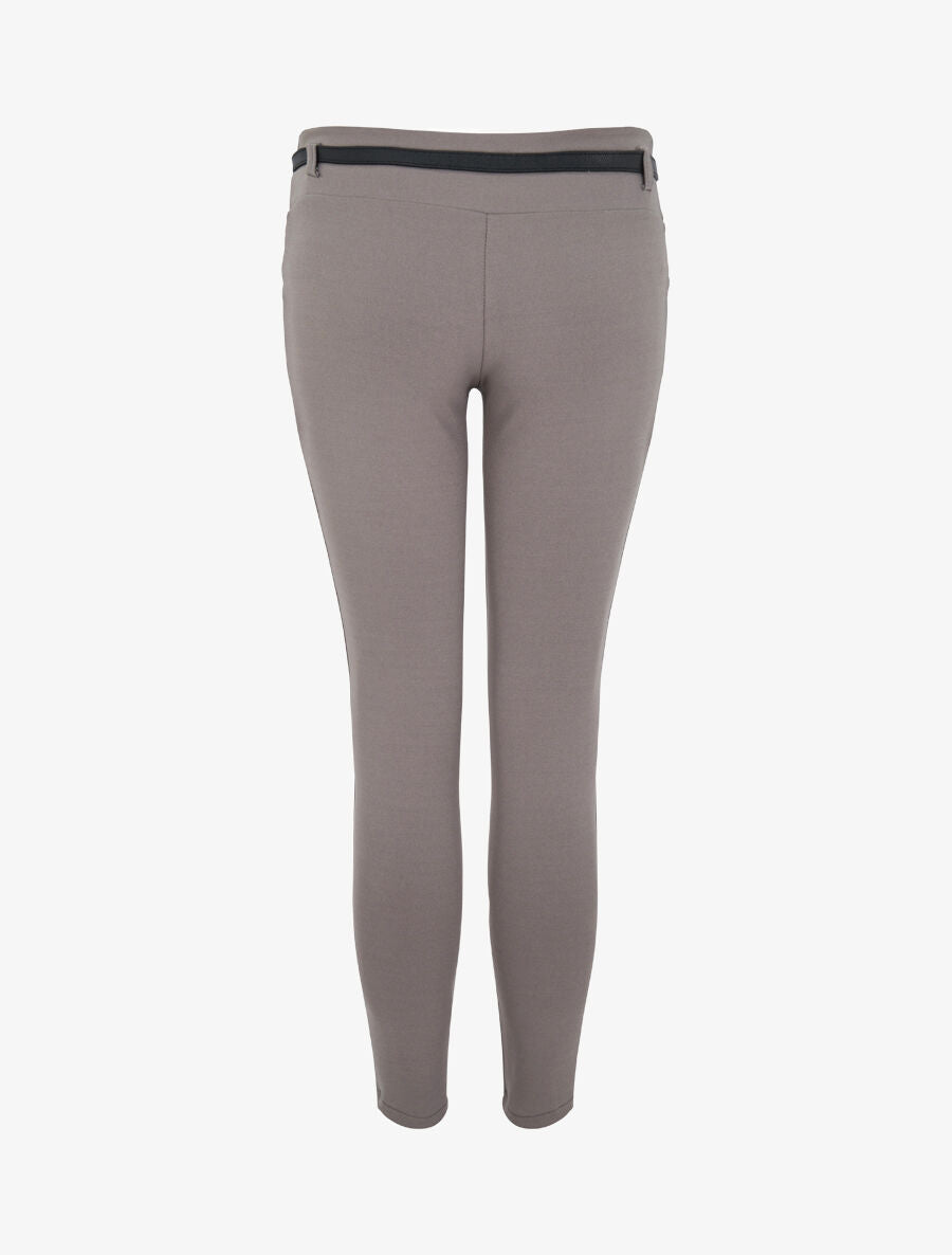 Legging taille basse à poches décoratives - Gris - 2