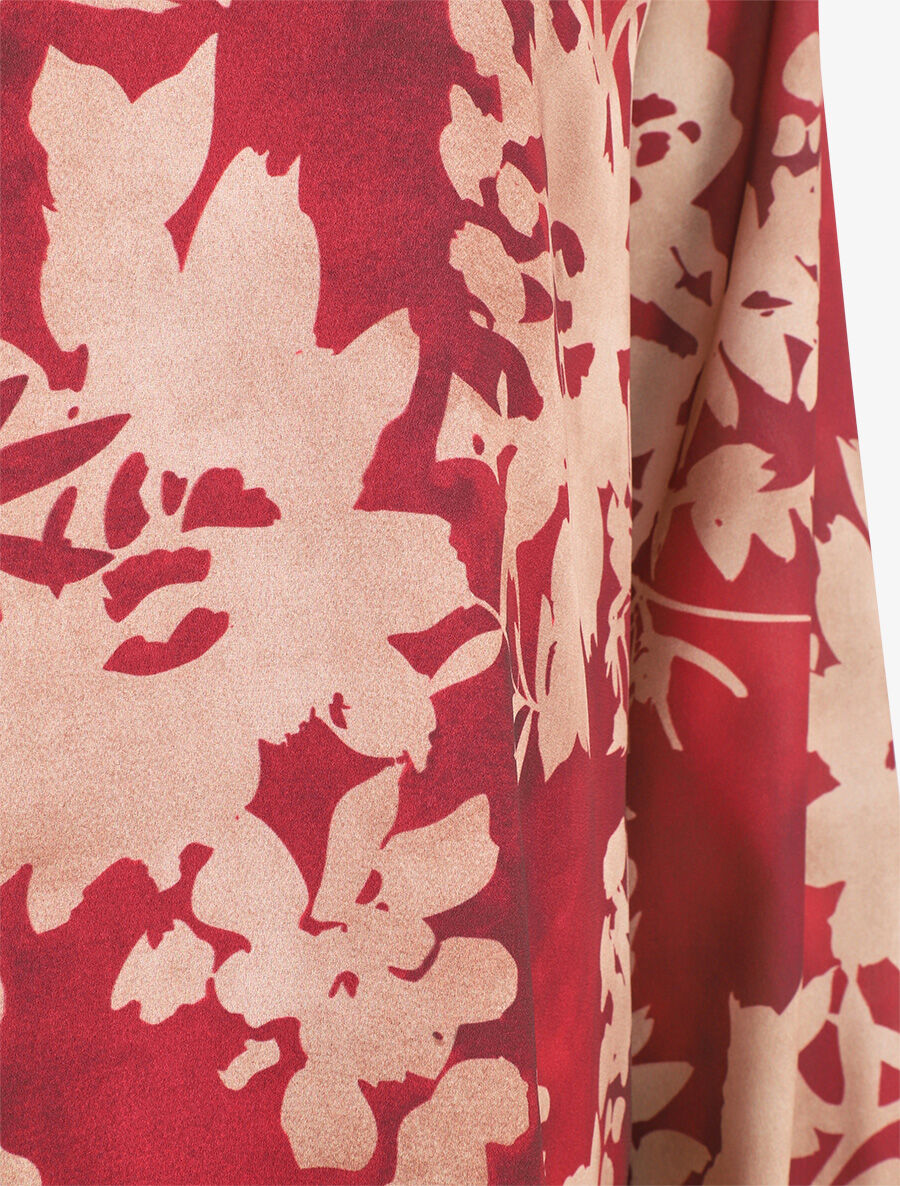 Top droit imprimé floral - Bordeaux - 3