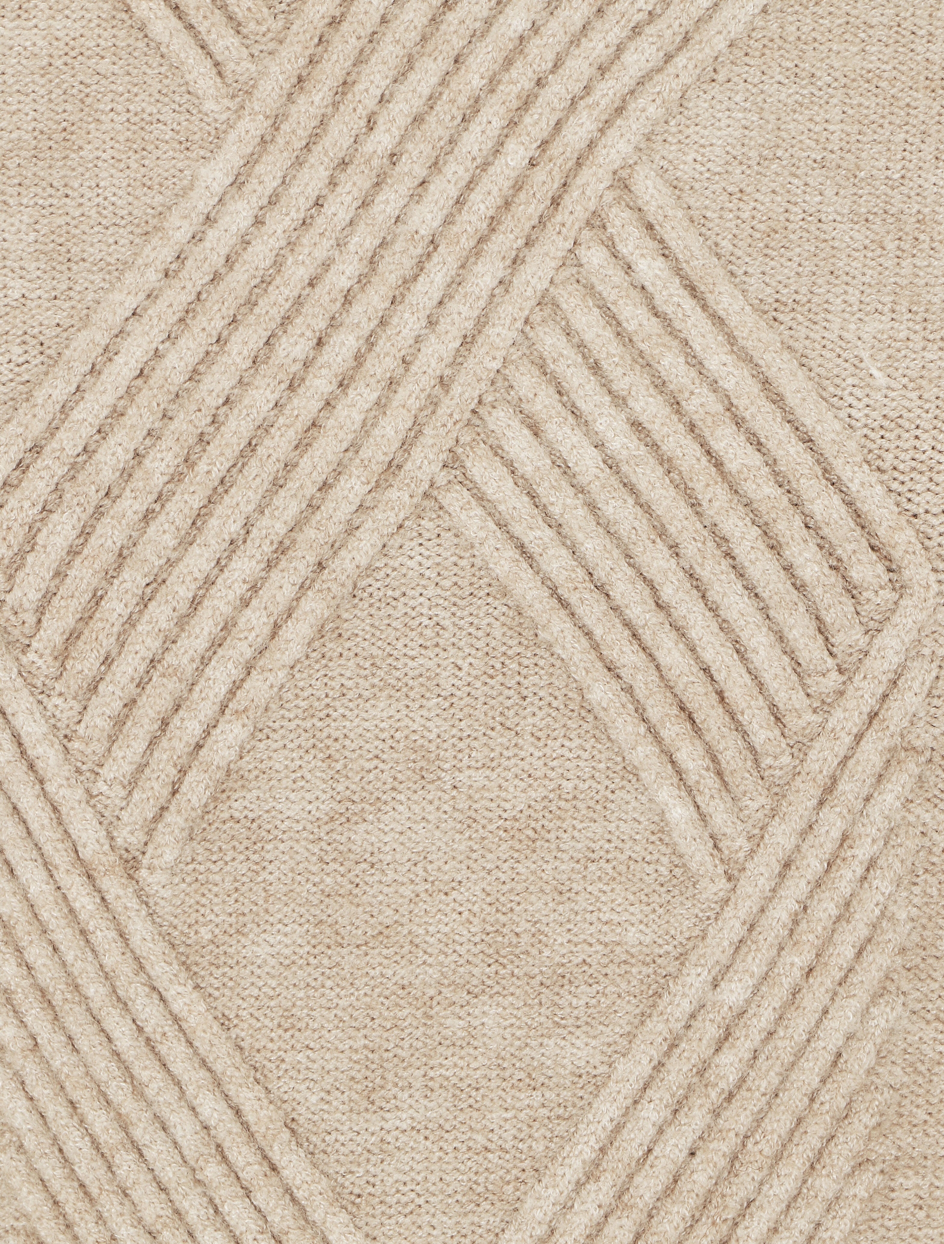 Pull uni à col roulé - Beige - 3