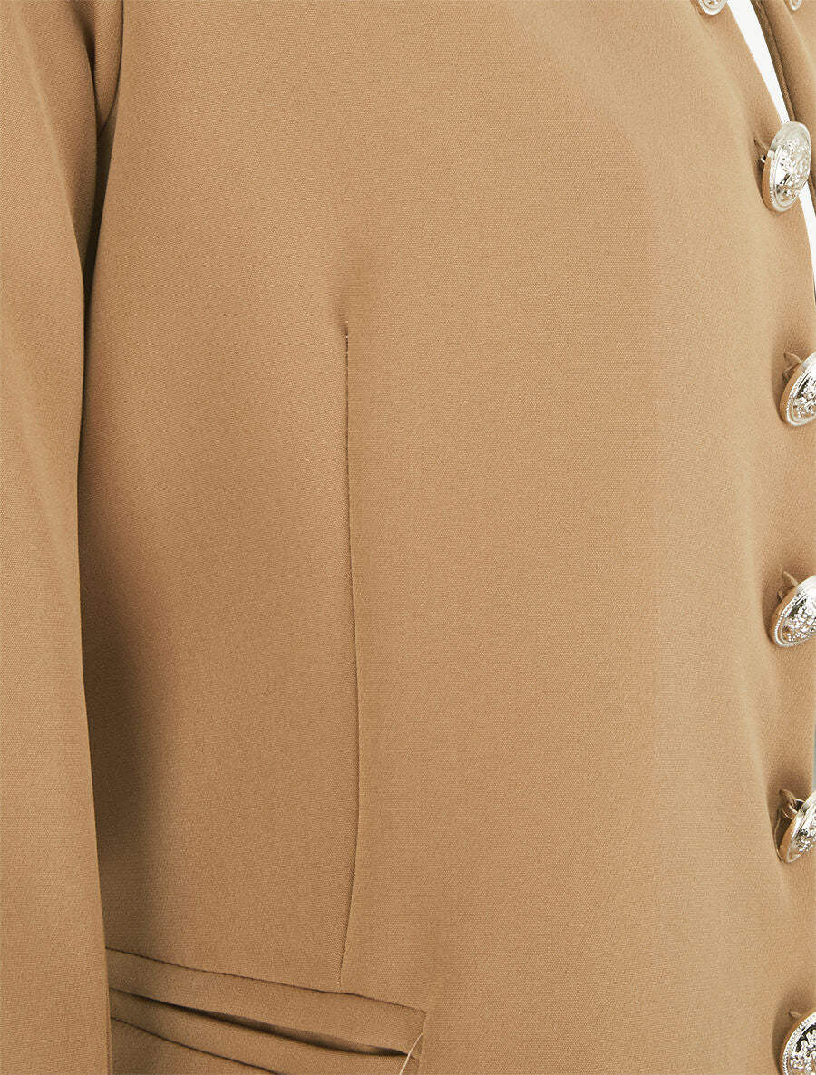 Veste droite style officier - Camel - 3
