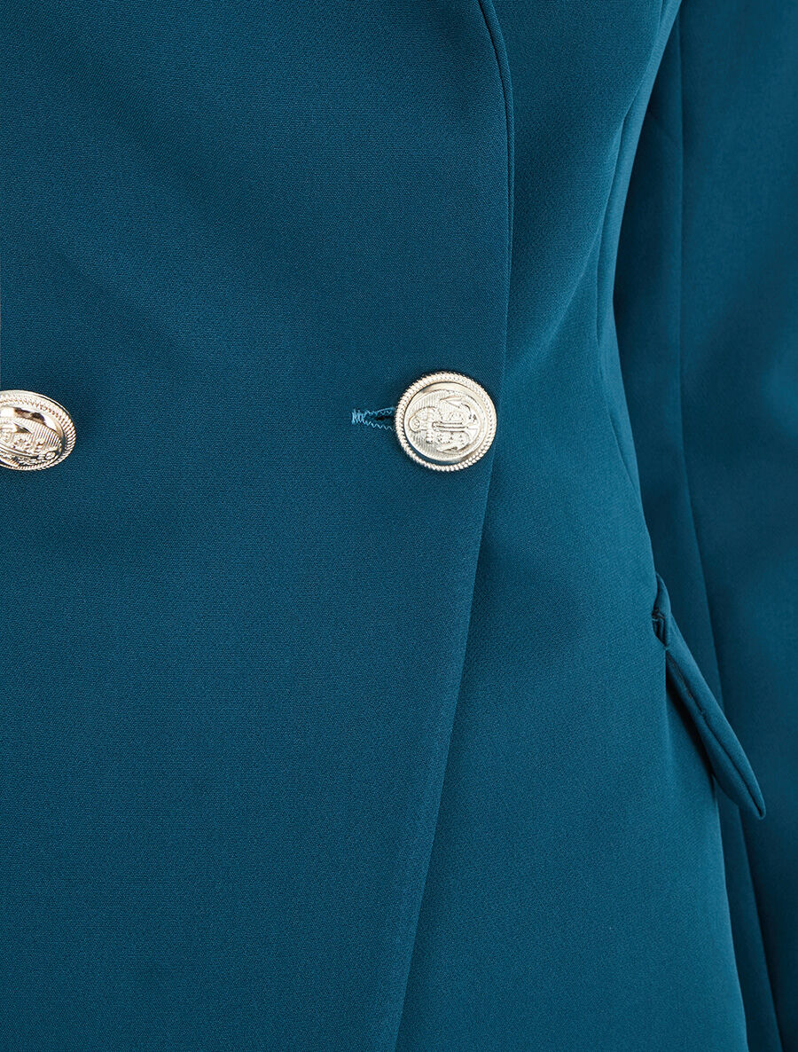 Blazer classique boutonné - Bleu canard - 3