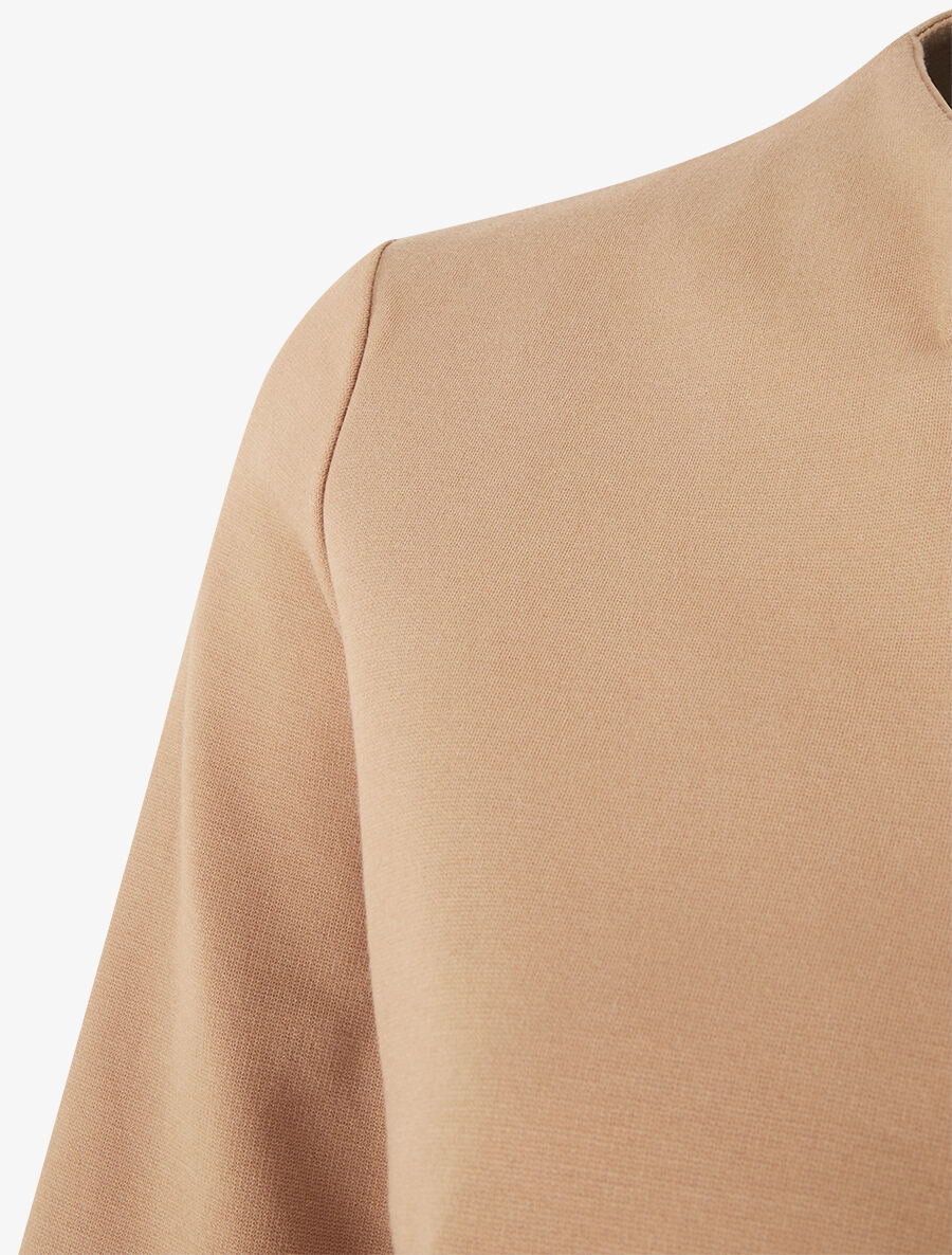 Veste courte ouverte à col cranté - Camel - 3