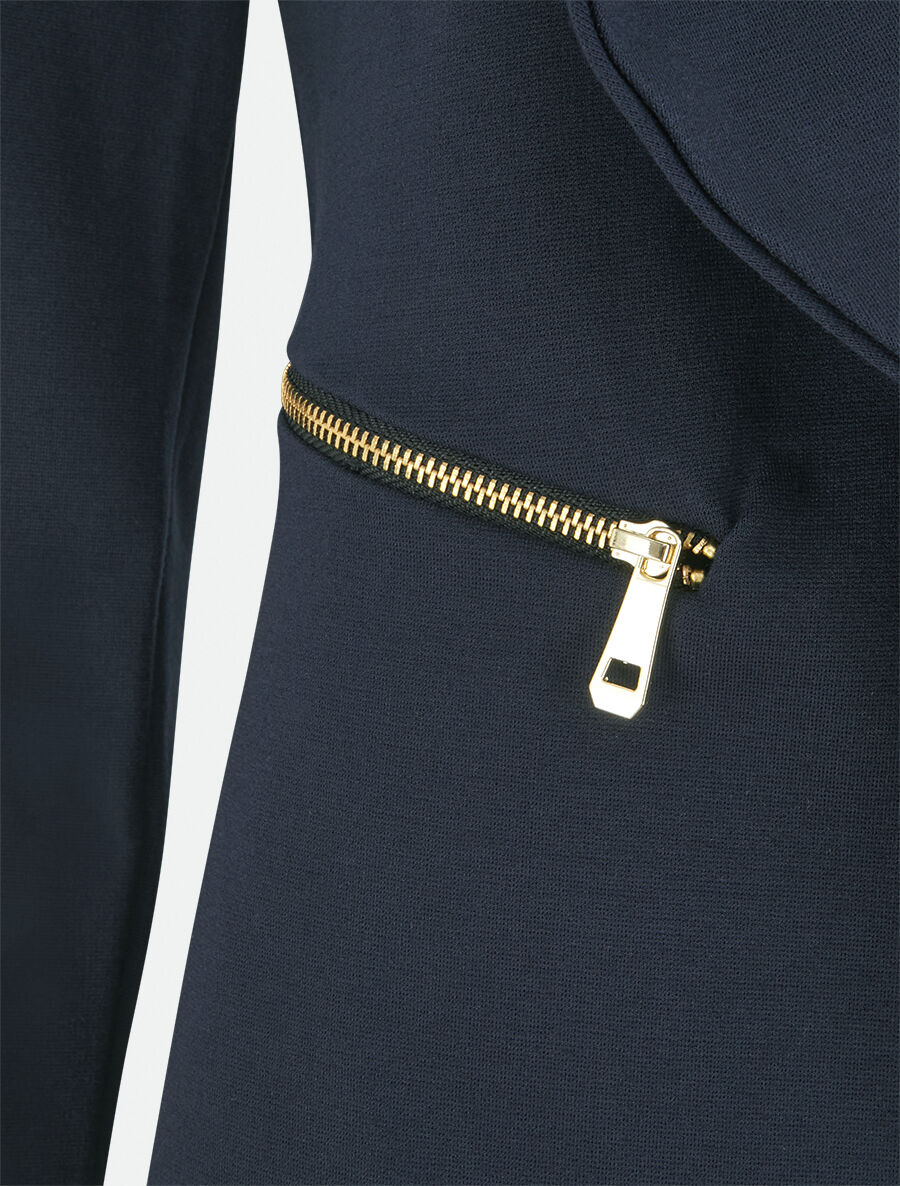 Blazer stretch à poches zippées - Bleu marine - 3