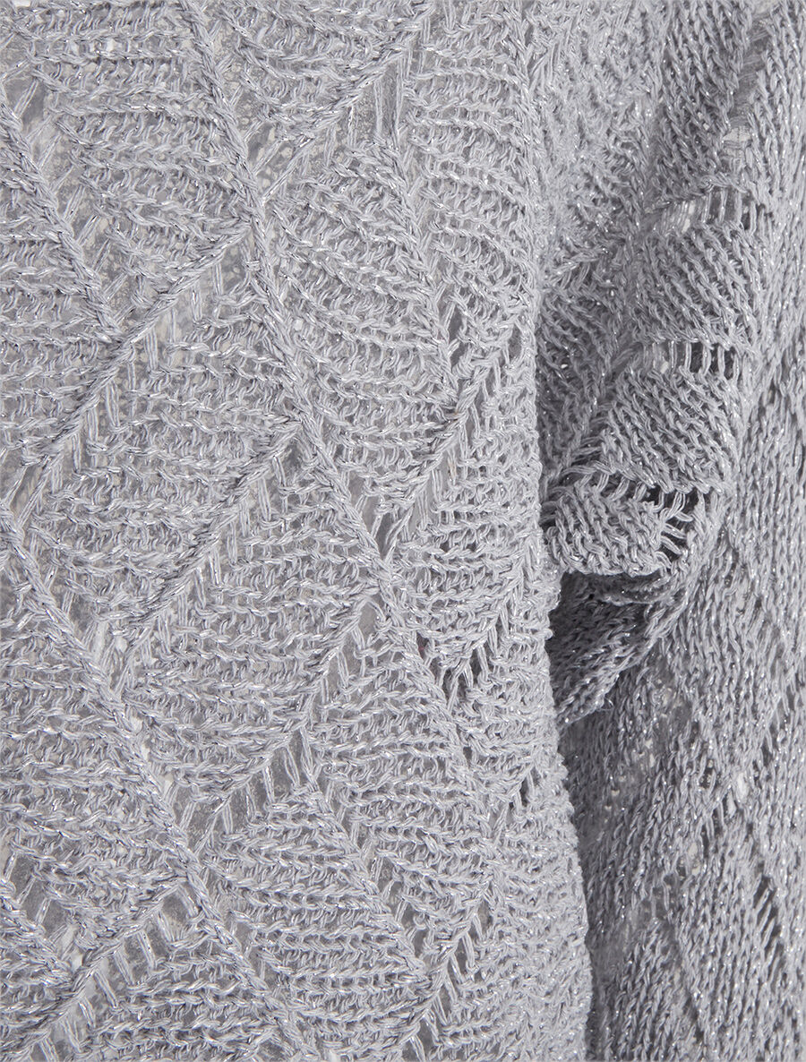 Pull brillant en maille pailletée - Argent - 3