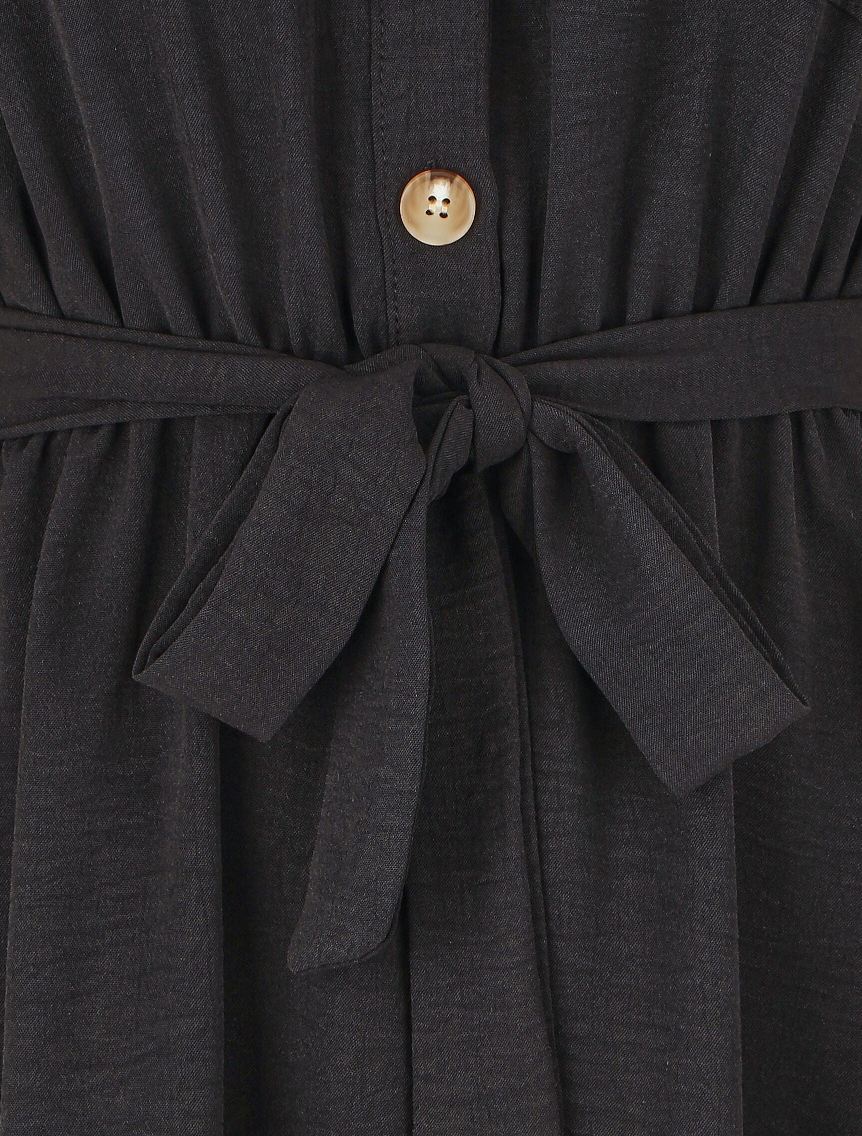 Robe mi-longue élastiquée - Noir - 3
