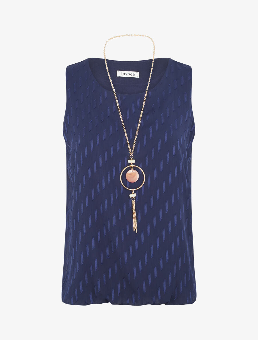 Top uni coupe boule - Marine - 5