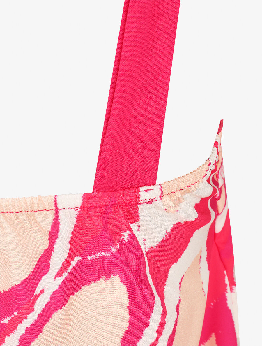 Top abstrait à nouer aux épaules - Fushia - 3