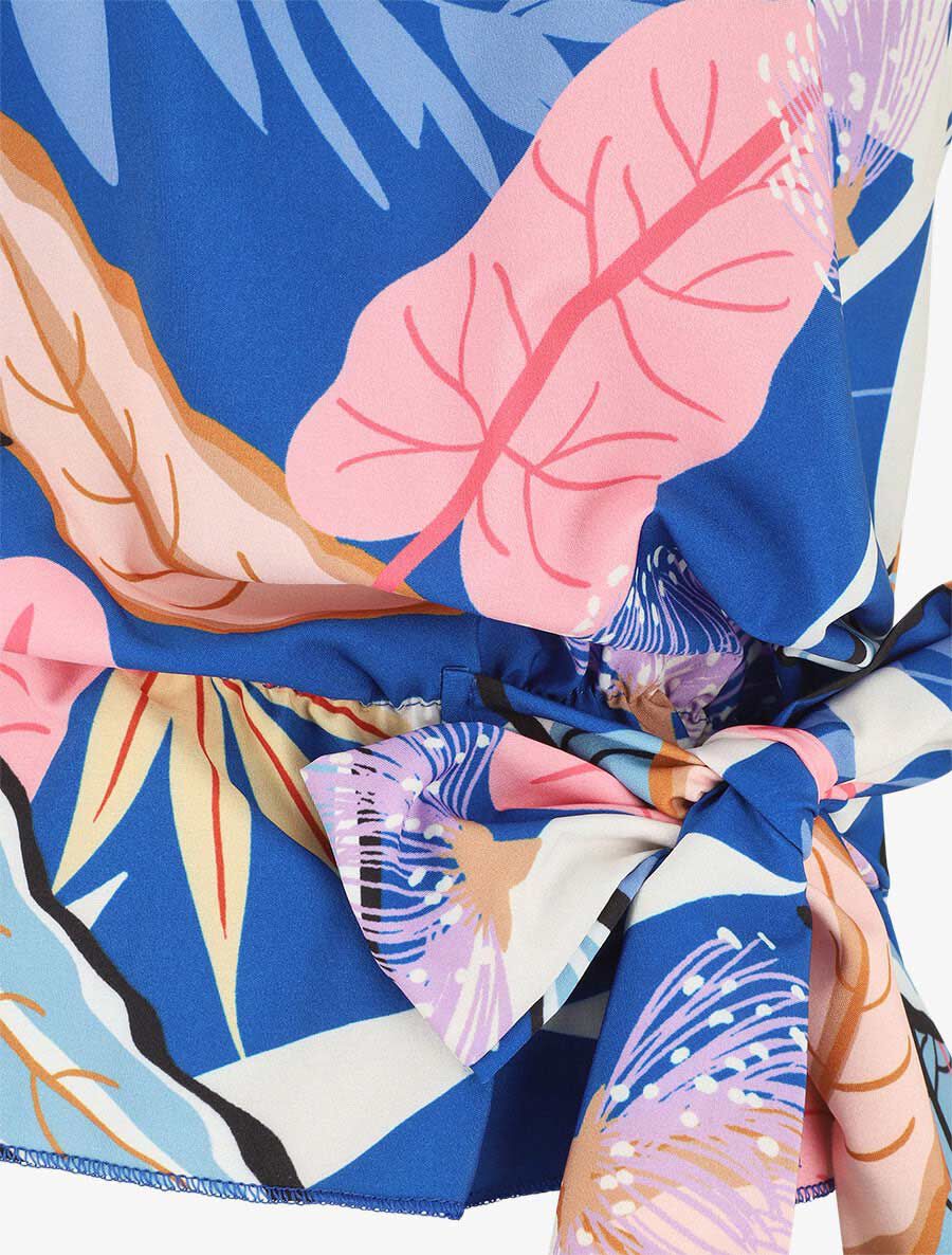 Top sans manches imprimé floral - Bleu roi - 3