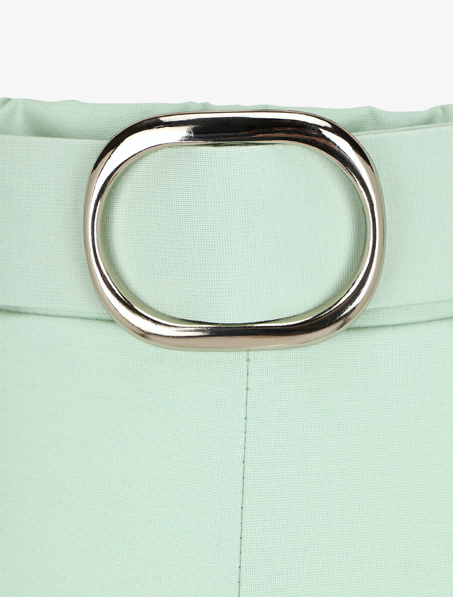 Pantalon droit taille haute uni - Vert d&