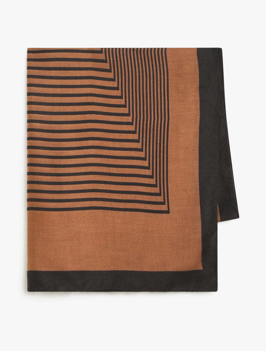 Foulard à motif géométrique - Camel - 2