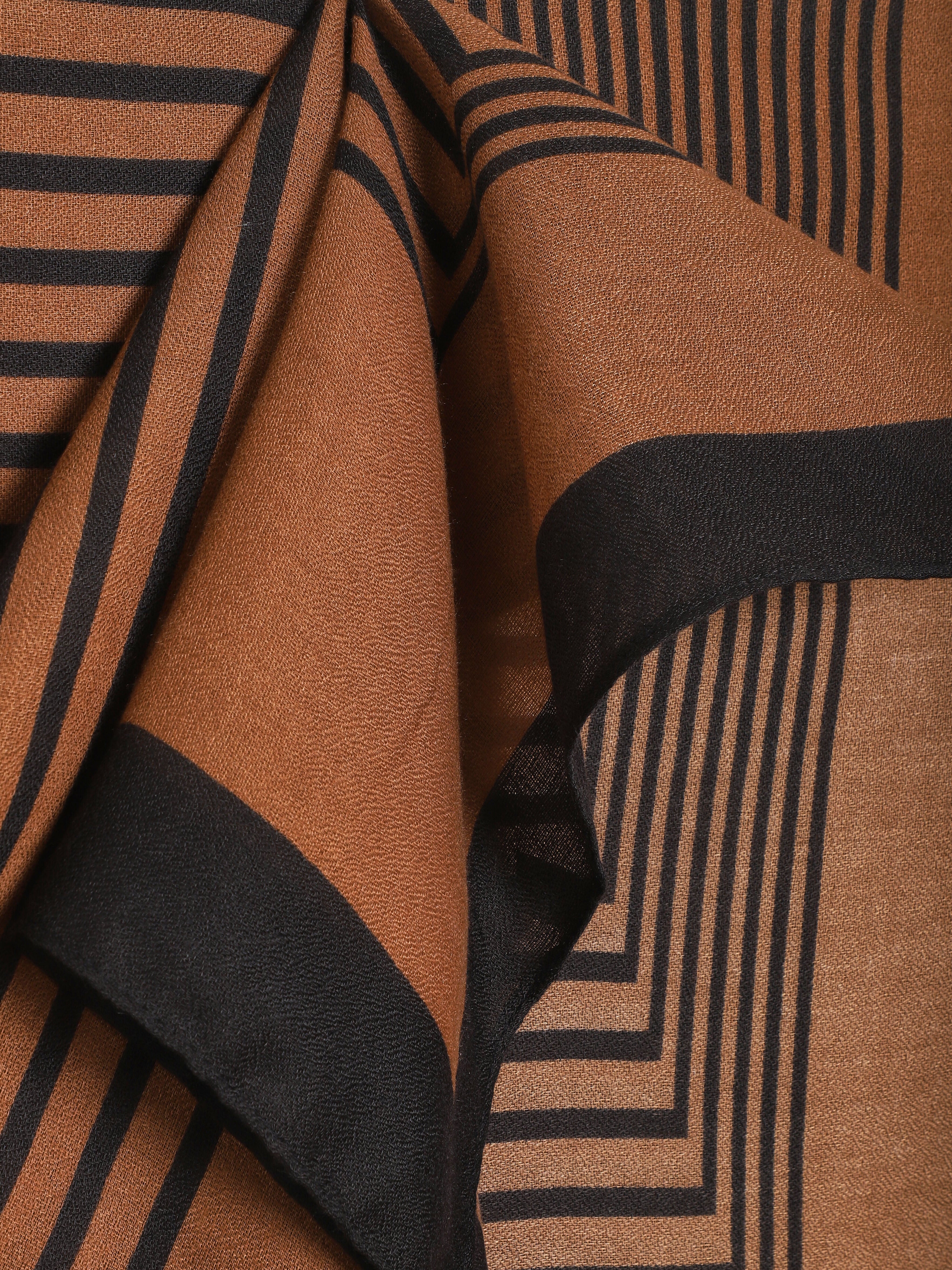 Foulard à motif géométrique - Camel - 3