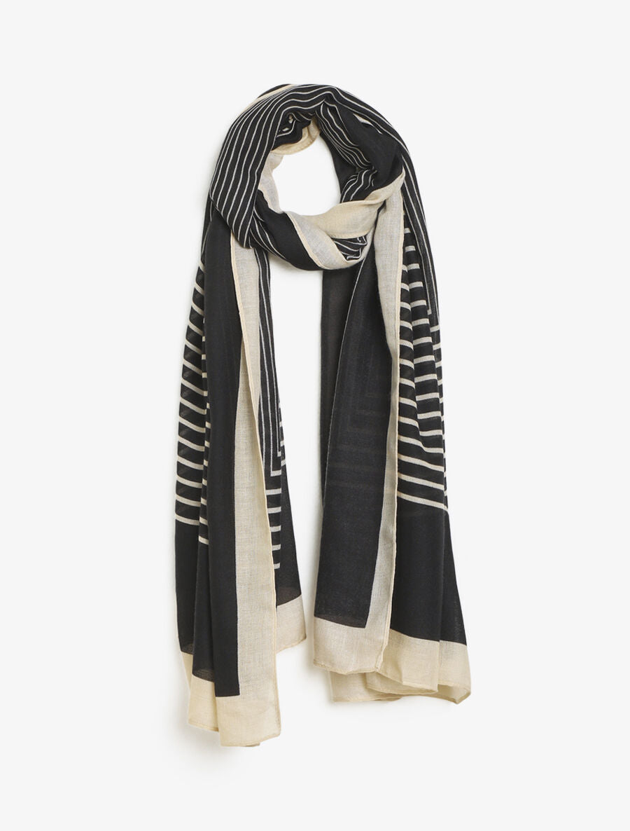 Foulard à motif géométrique - Noir - 4