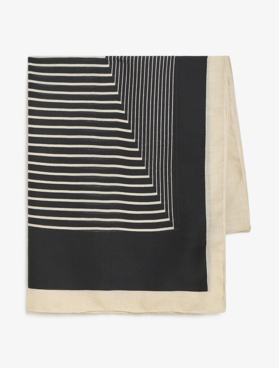 Foulard à motif géométrique - Noir - 2