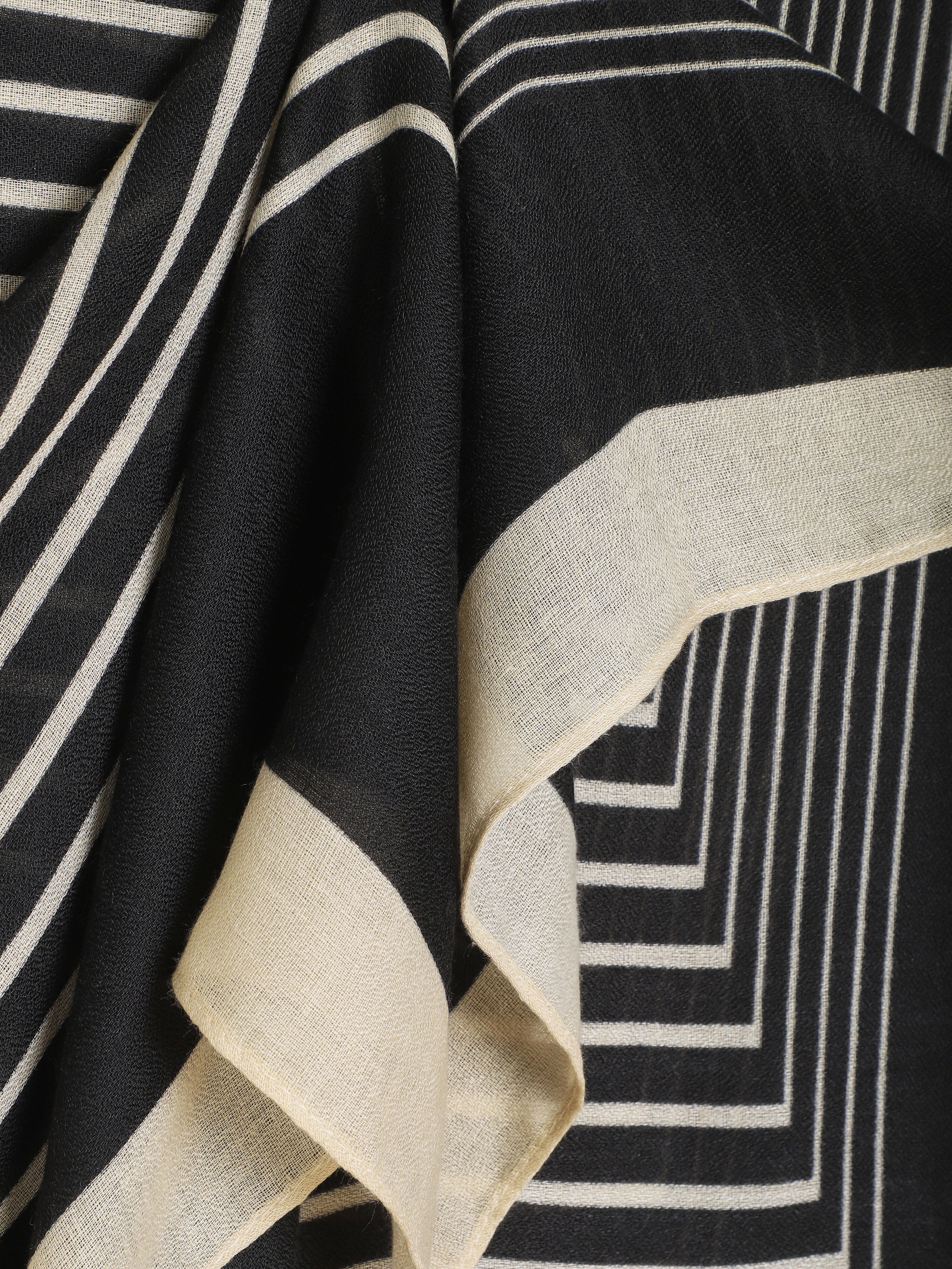 Foulard à motif géométrique - Noir - 3