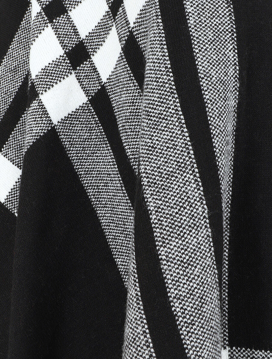 Châle à carreaux - Noir - 3