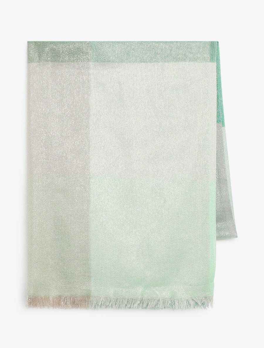 Foulard irisé à grands carreaux - Vert - 2