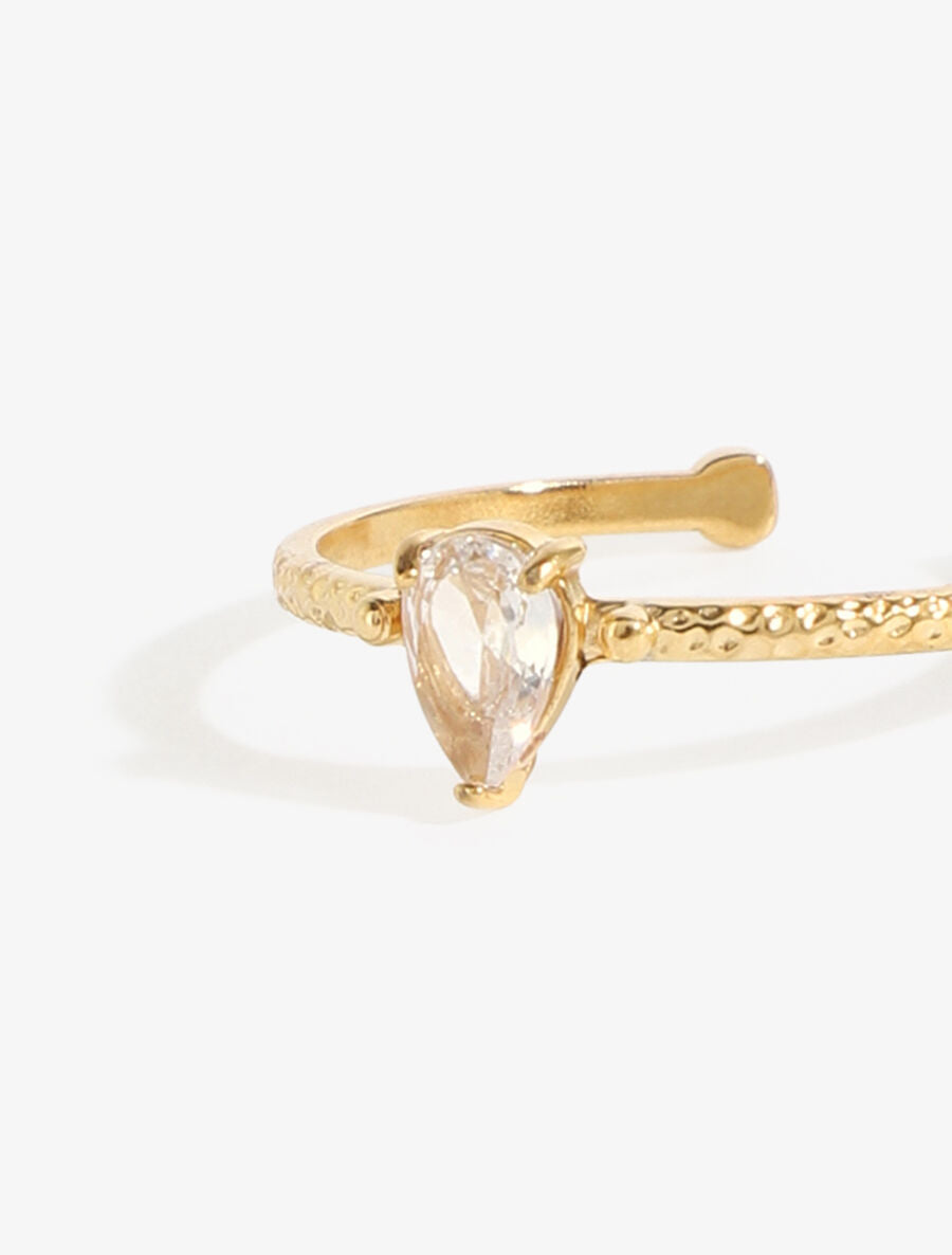 Bague ajustable sertie d&