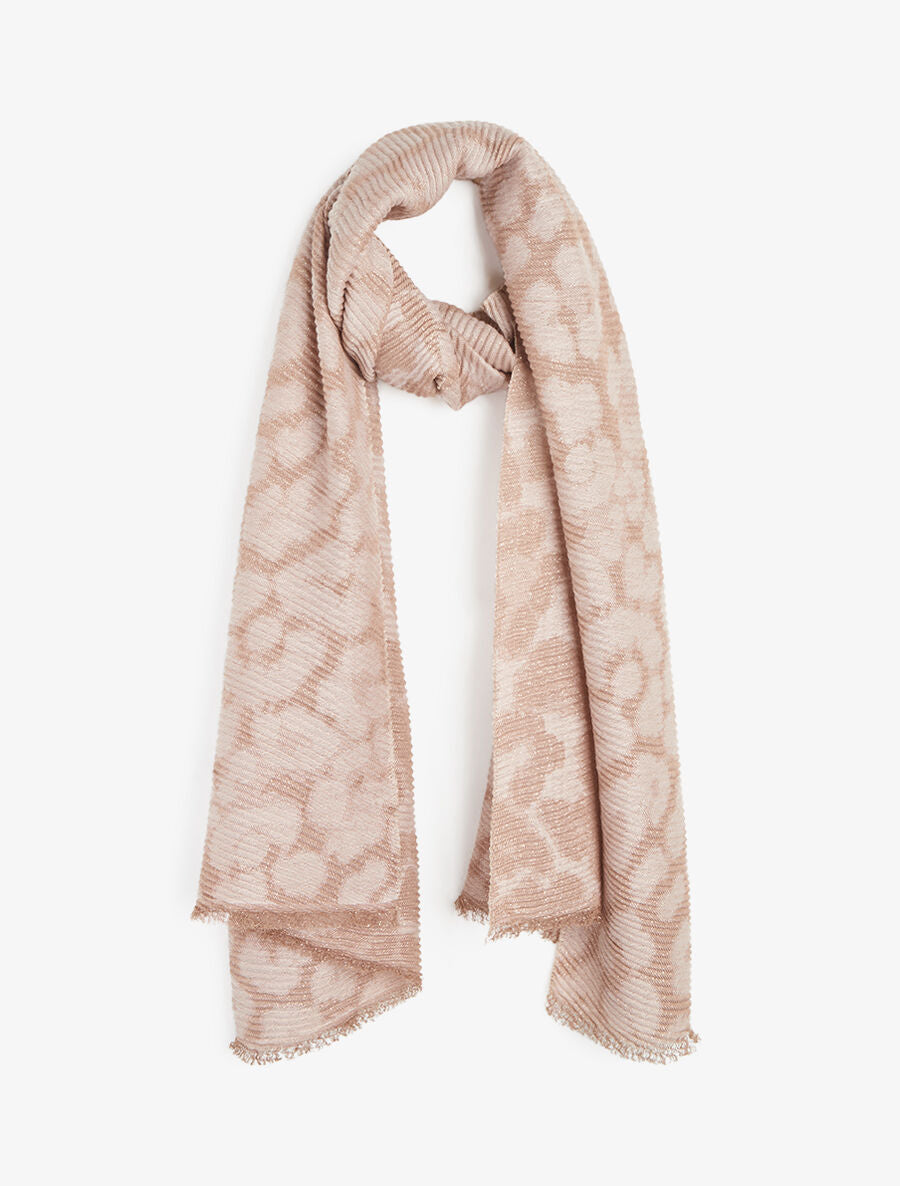 Foulard irisé imprimé guépard - Taupe - 1