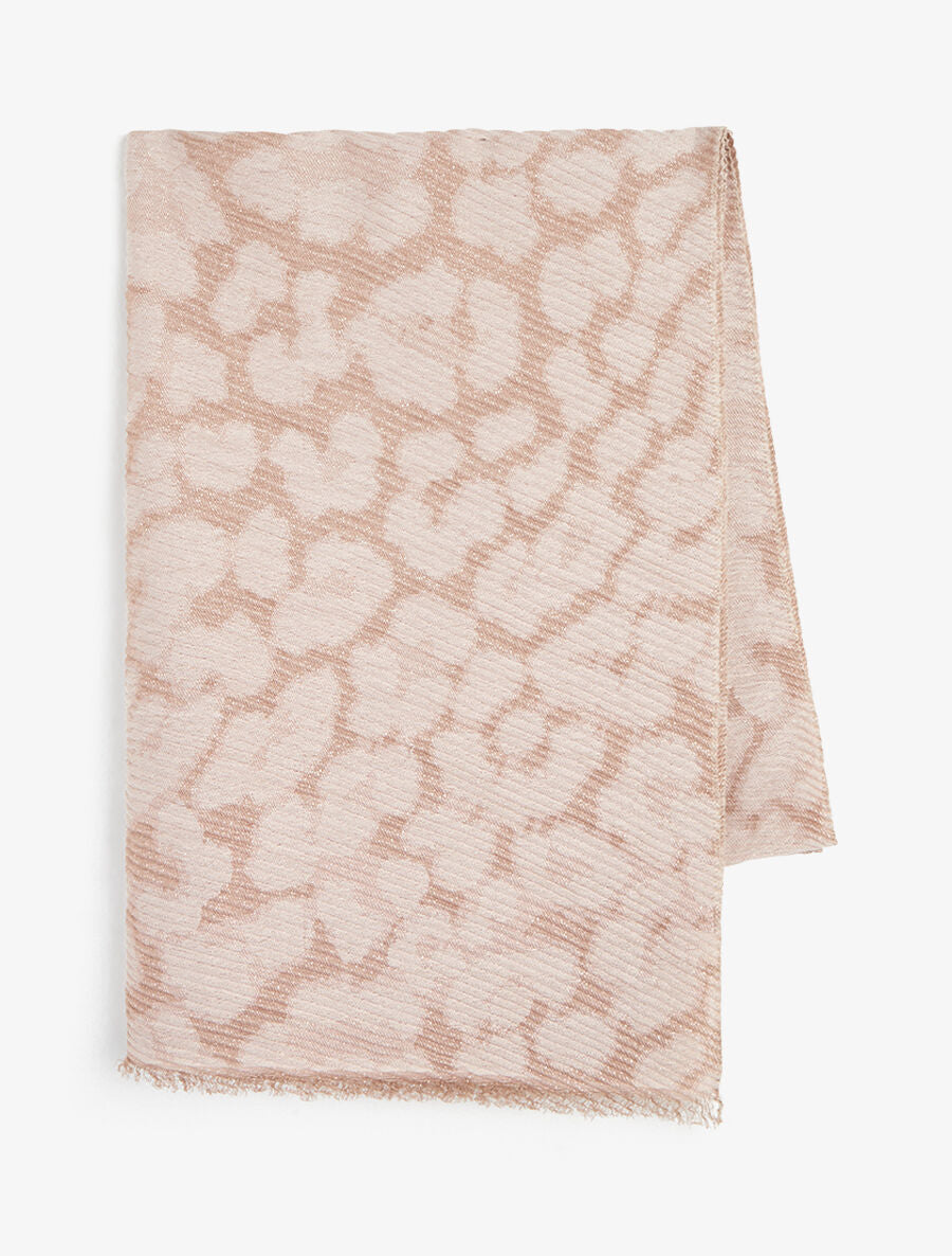 Foulard irisé imprimé guépard - Taupe - 2
