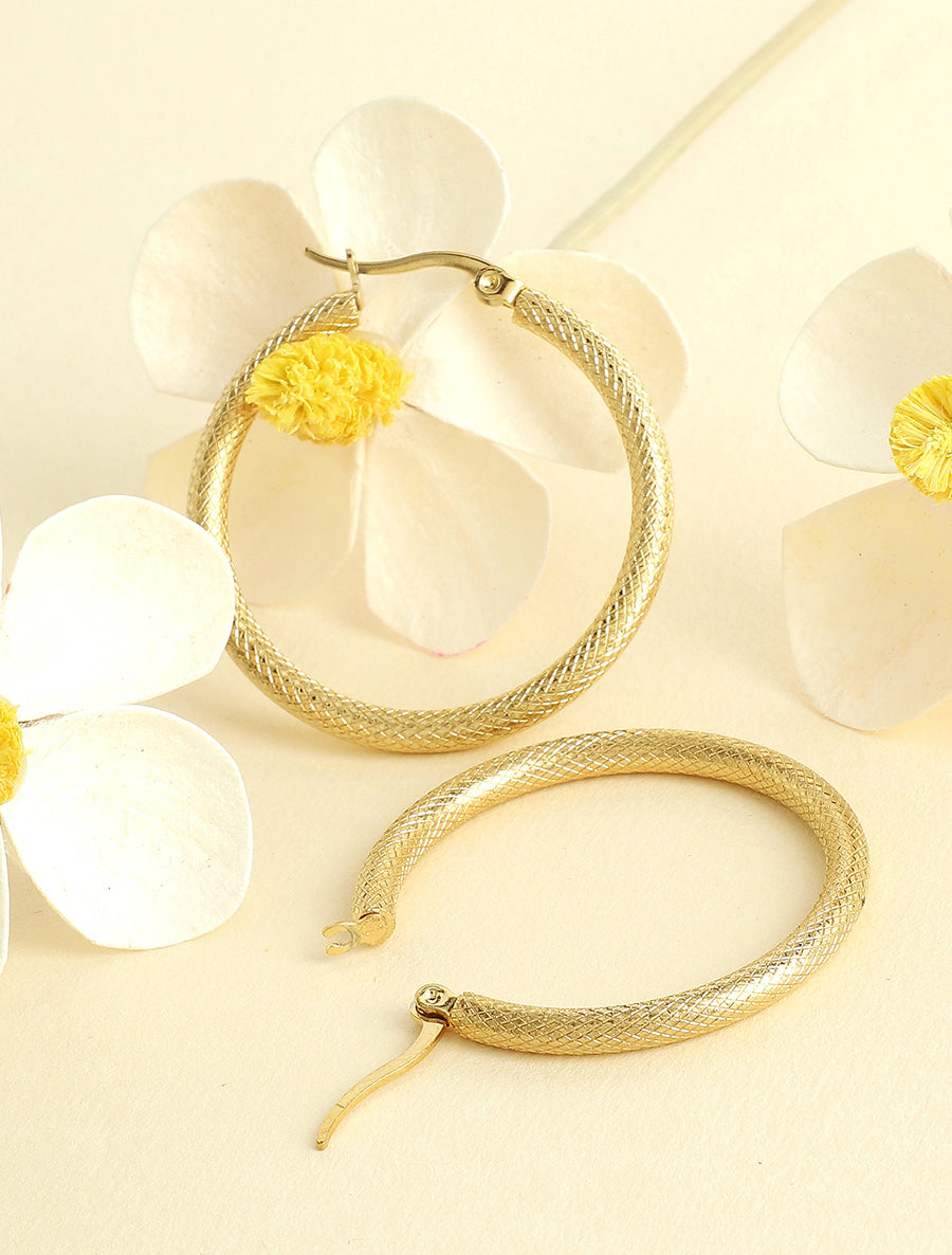 Créoles gravées - Or - 1