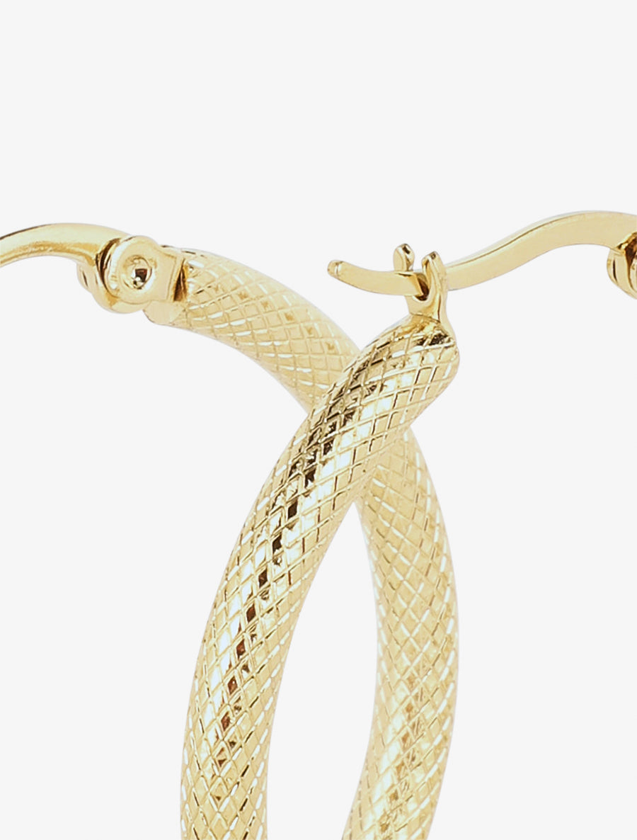 Créoles gravées - Or - 3