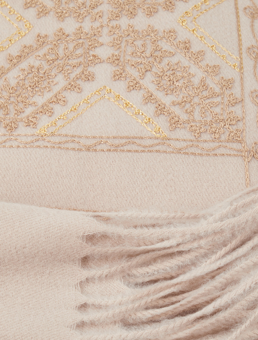 Echarpe à imprimé tapisserie - Taupe - 3