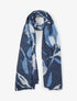 Foulard irisé à motif floral - Marine - 1